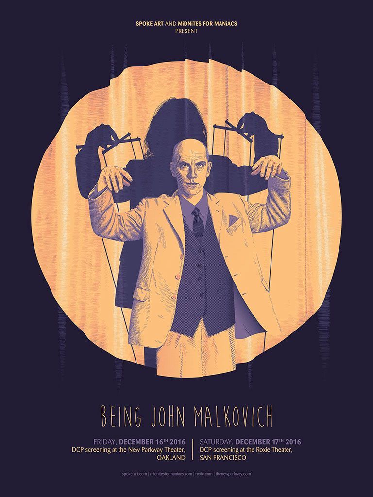 Being John Malkovich By Guillaume Morrellec. 18 X 24 5 Color Screenprint. Ed Of 75. $40. John Malkovich, Alternative Film Posters, Spoke Art