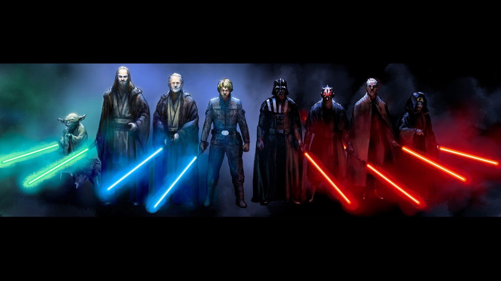 Darth Maul darth vader Luke Skywalker Obi Wan Kenobi Star Wars #Yoda P #wallpaper #hdwallpape. Star wars wallpaper, Darth vader wallpaper, Star wars picture