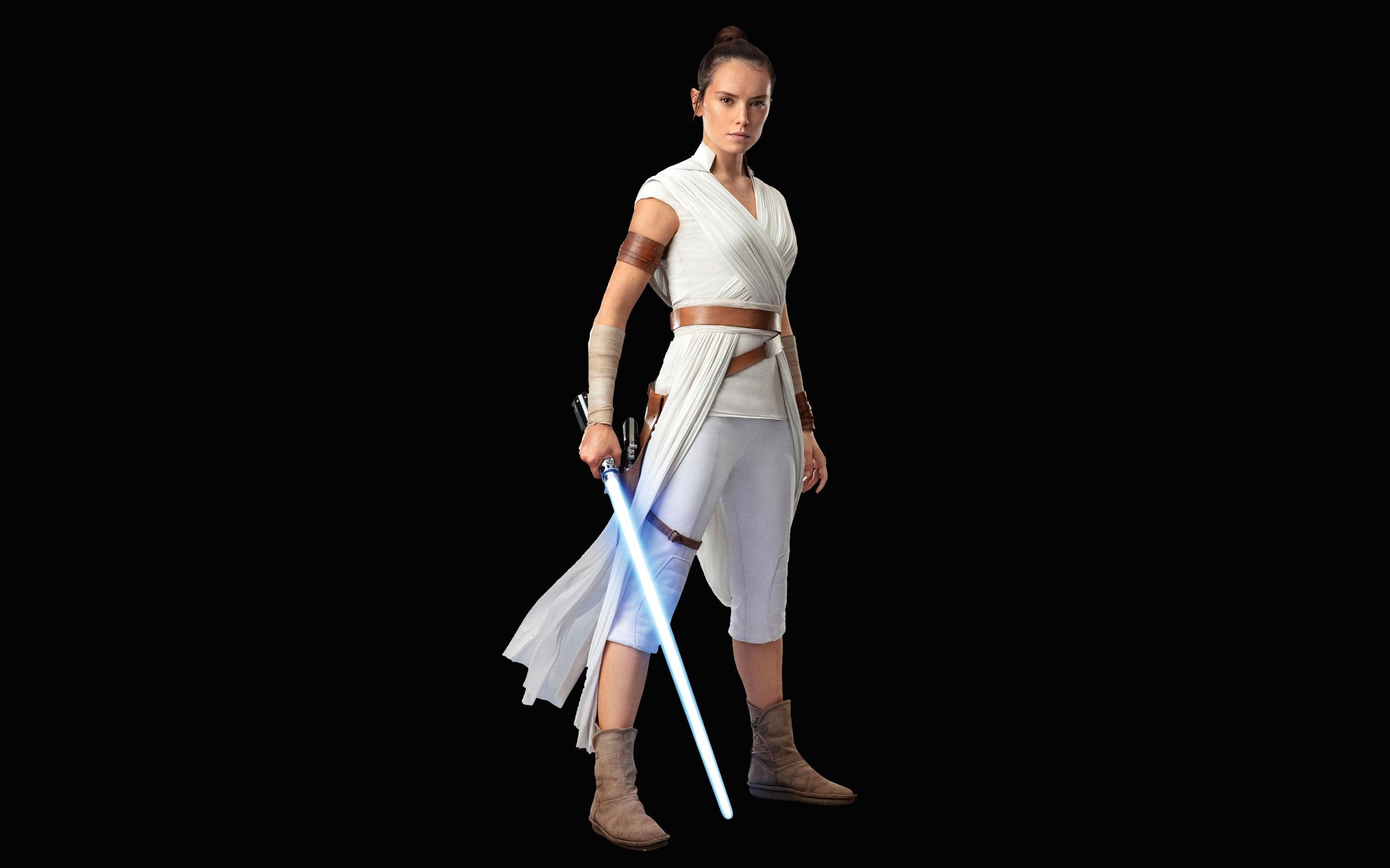Download 2880x1800 Star Wars: The Rise Of Skywalker, Daisy Ridley, Rey, Lightsaber Wallpaper for MacBook Pro 15 inch