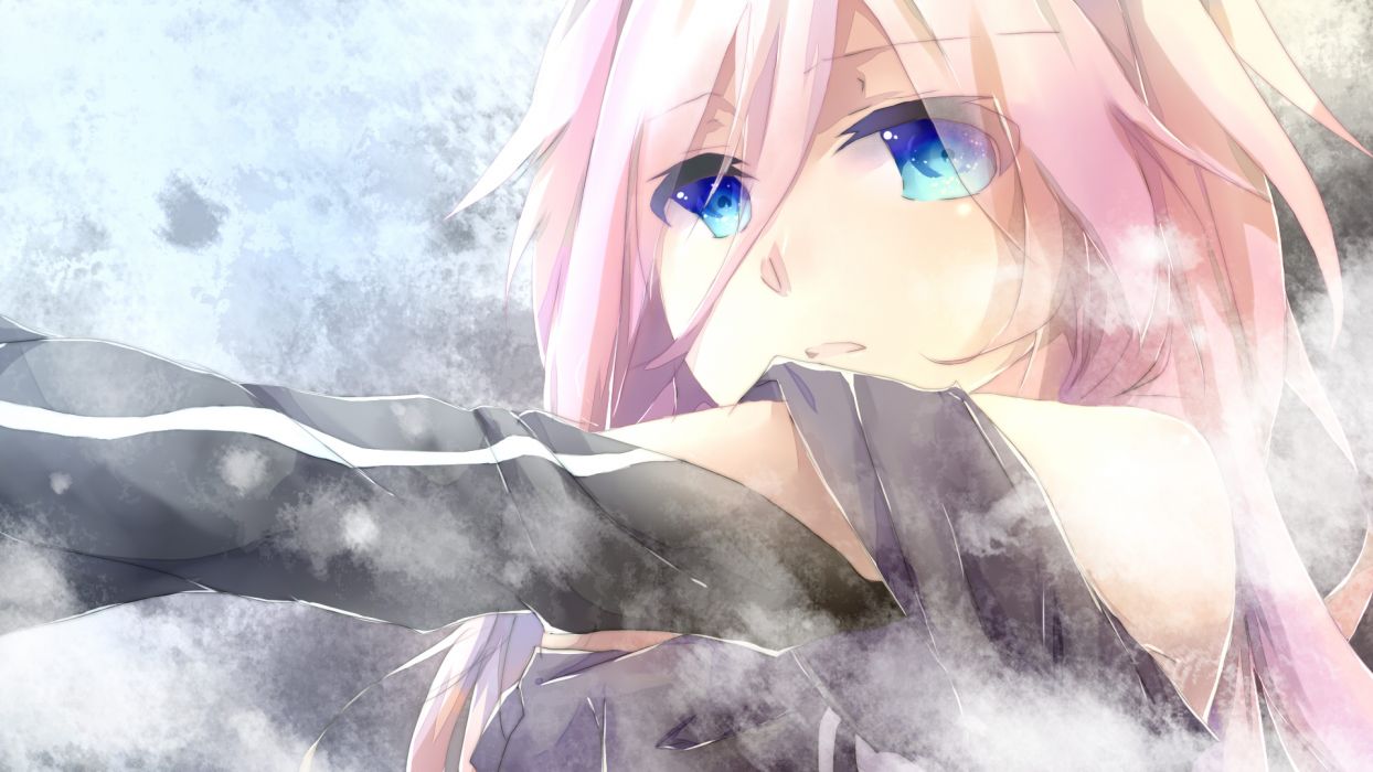 Vocaloid ayc (sanjyunana) blue eyes close ia pink hair vocaloid wallpaperx1080