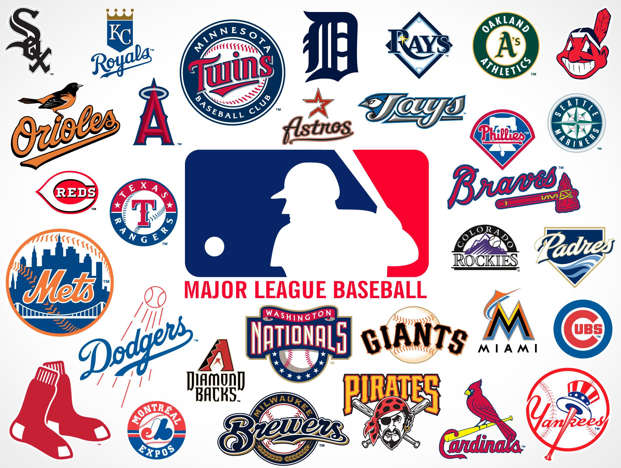 2122x Major League Baseball Team Logos Data Teams Usa Logos