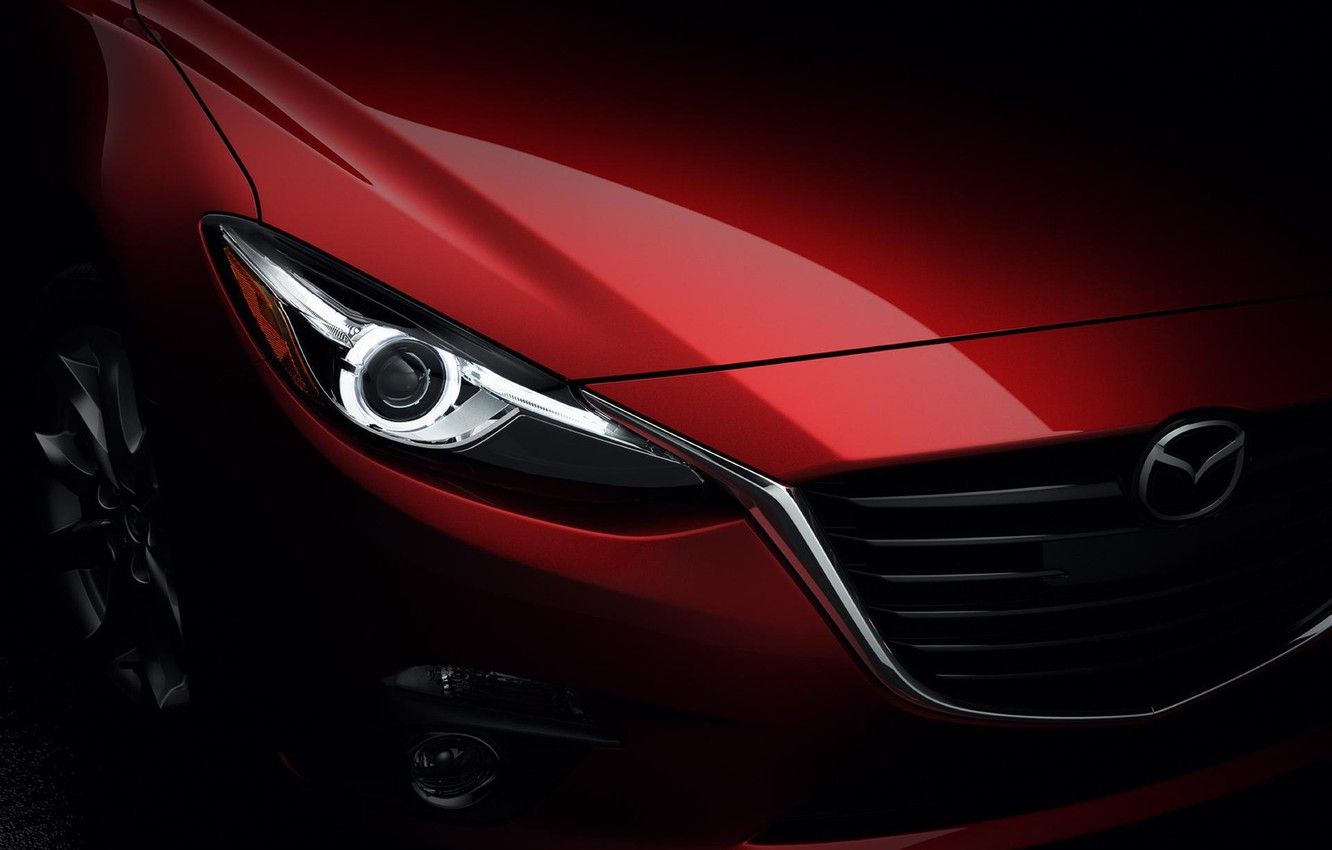 Wallpaper headlight, sedan, red, Mazda Mazda, Sedan image for desktop, section mazda