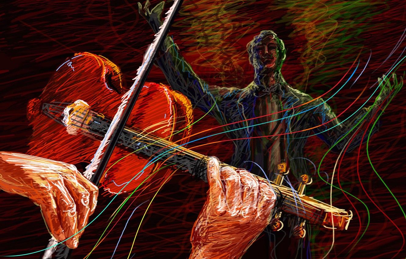 Wallpaper violin, vector, concert, violinist, sounds, touch, conductor image for desktop, section музыка