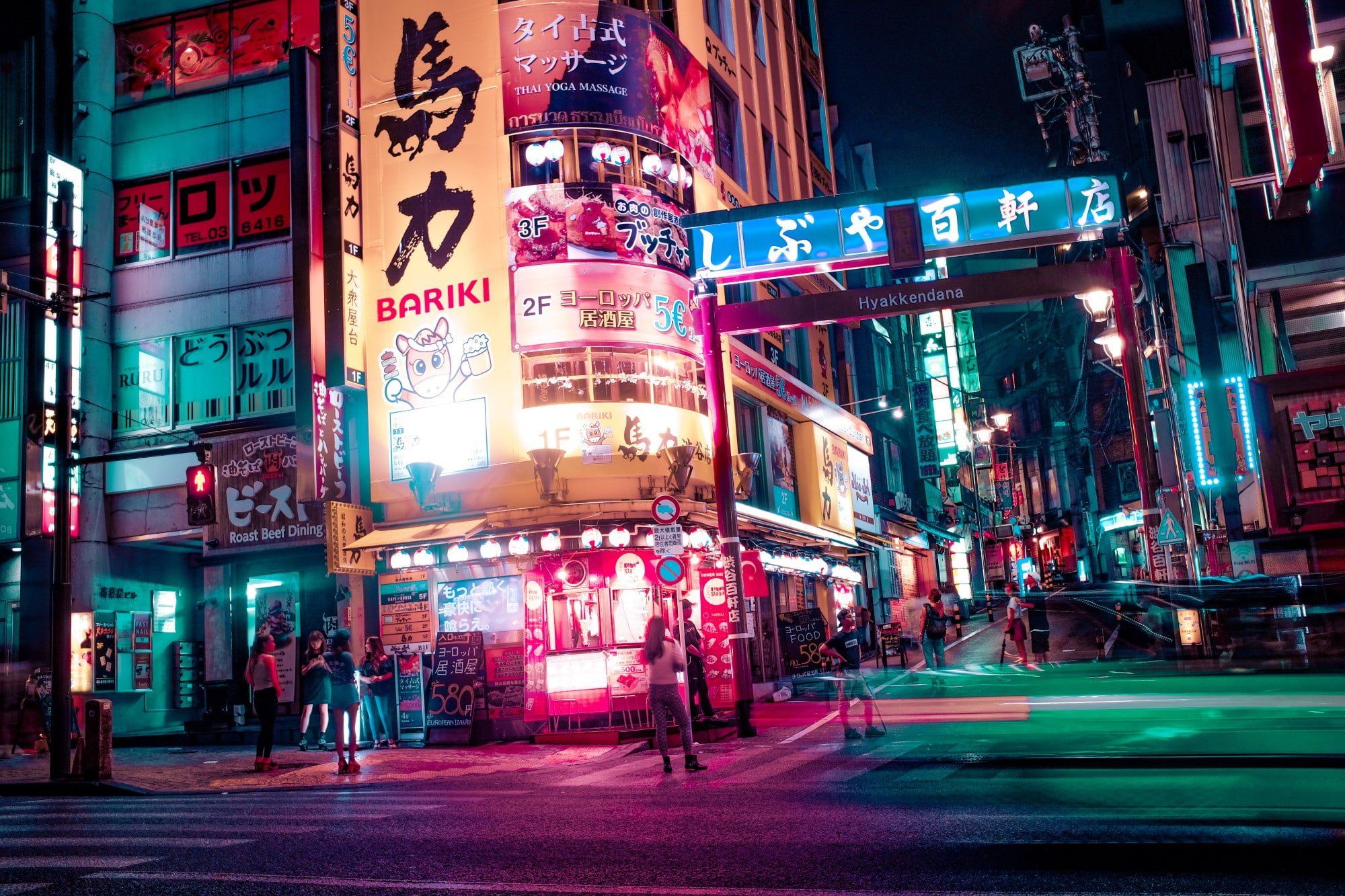 Wallpaper Japan, Tokyo, Night, Urban, Lights, Neon, Street