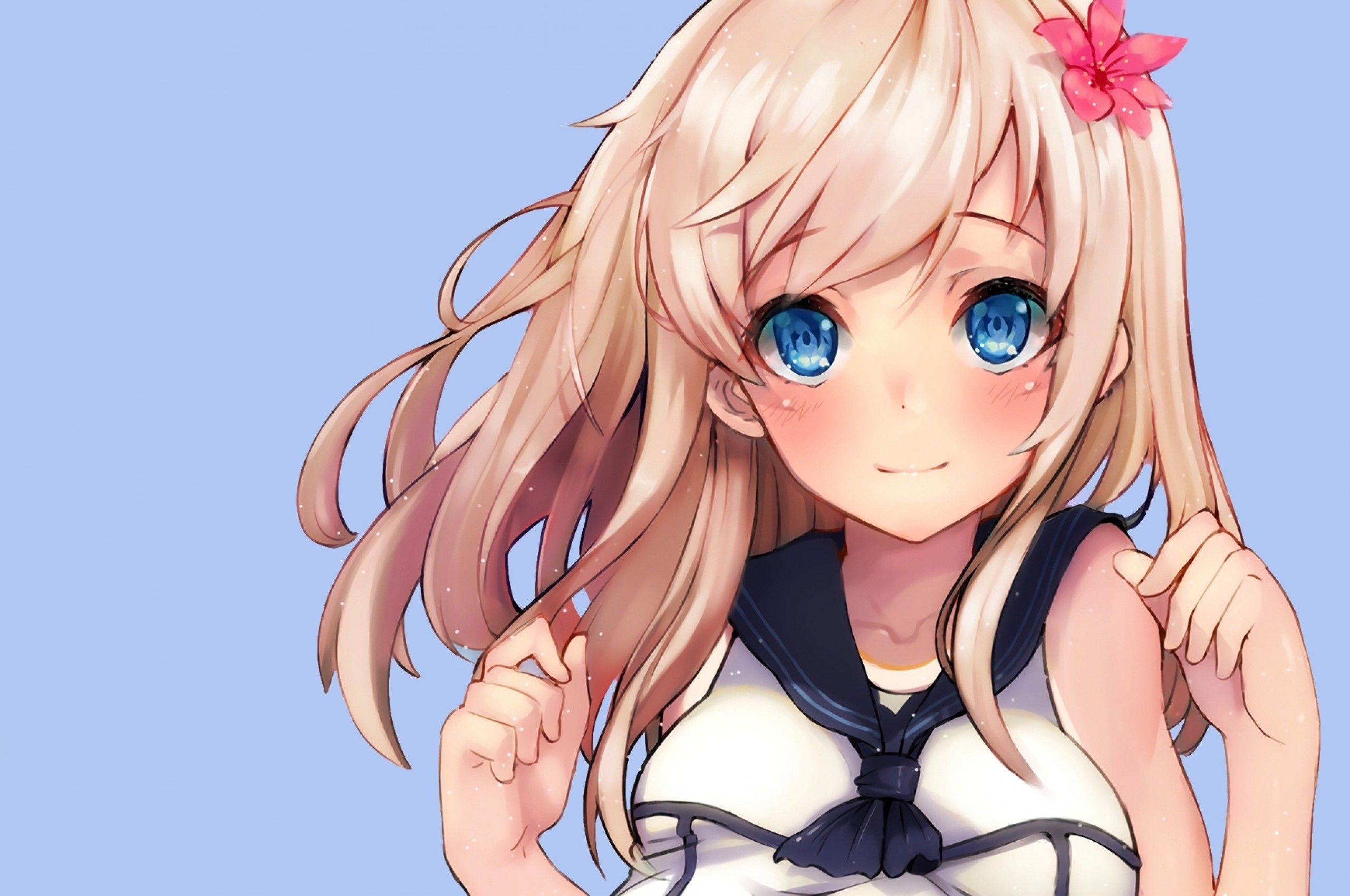 Download 2560x1700 Anime Girl, Blonde, Blue Eyes, Kancolle, Shimakaze Wallpaper for Chromebook Pixel