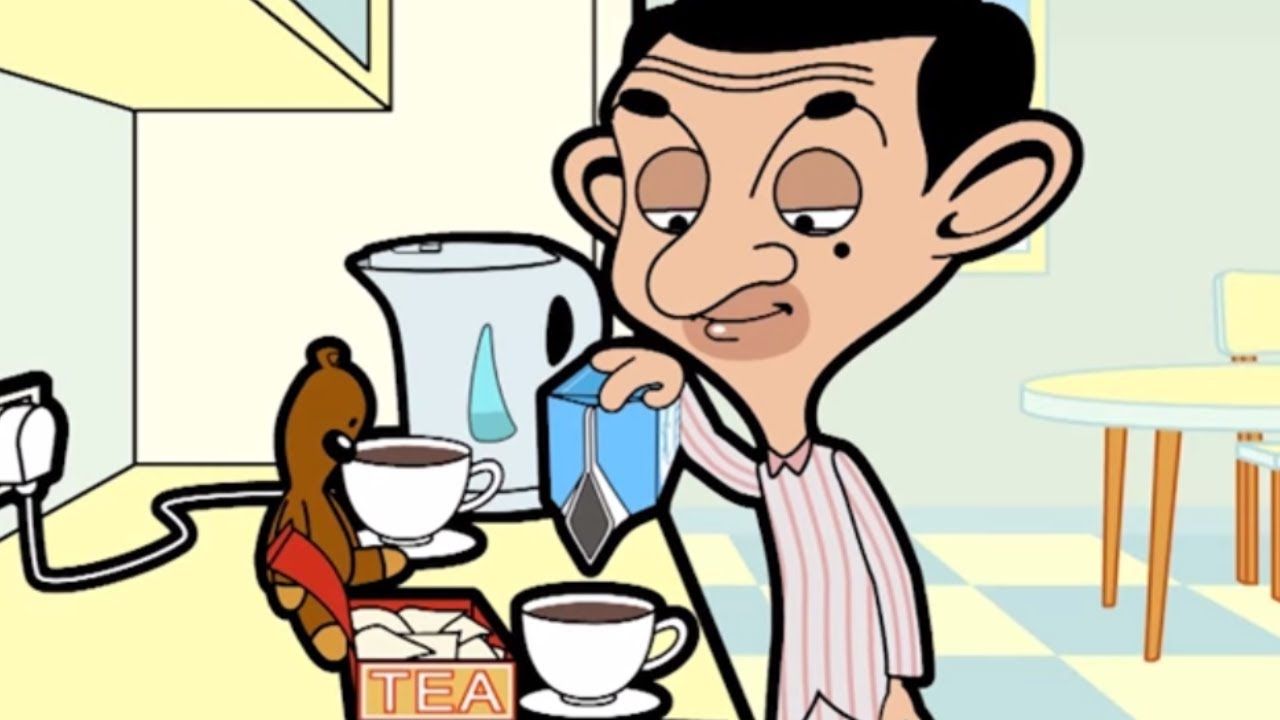 Morning Tea. Funny Episodes. Mr Bean Cartoon World. Mr bean cartoon, Tea funny, Bean cartoon