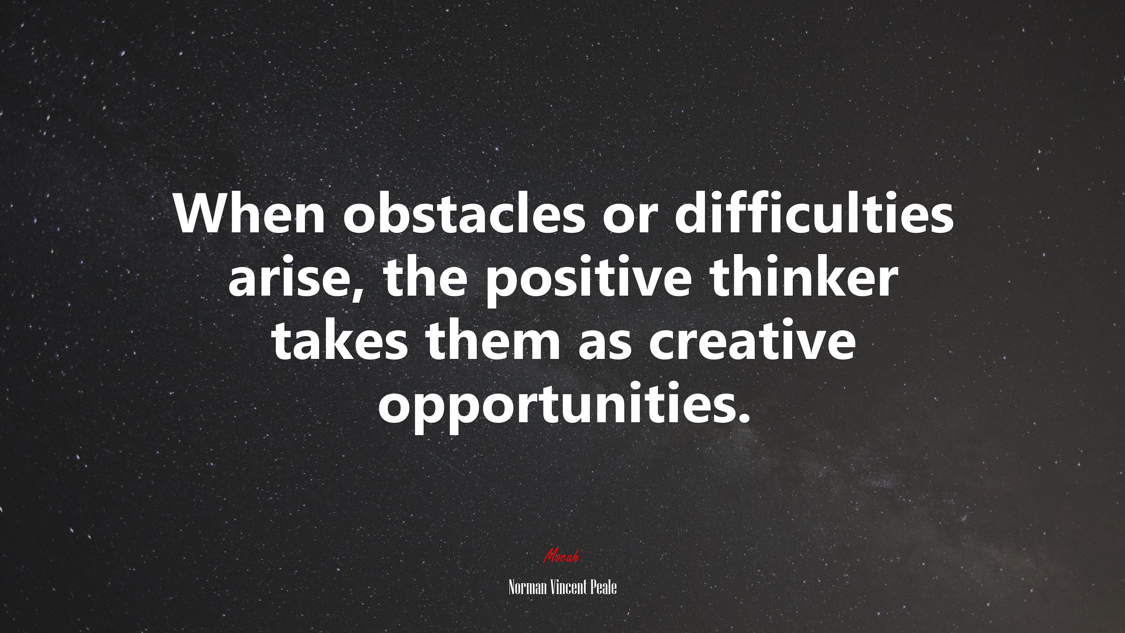 Obstacles are Opportunities in disguise. Deepak Chopra quote, 4k wallpaper. Mocah HD Wallpaper