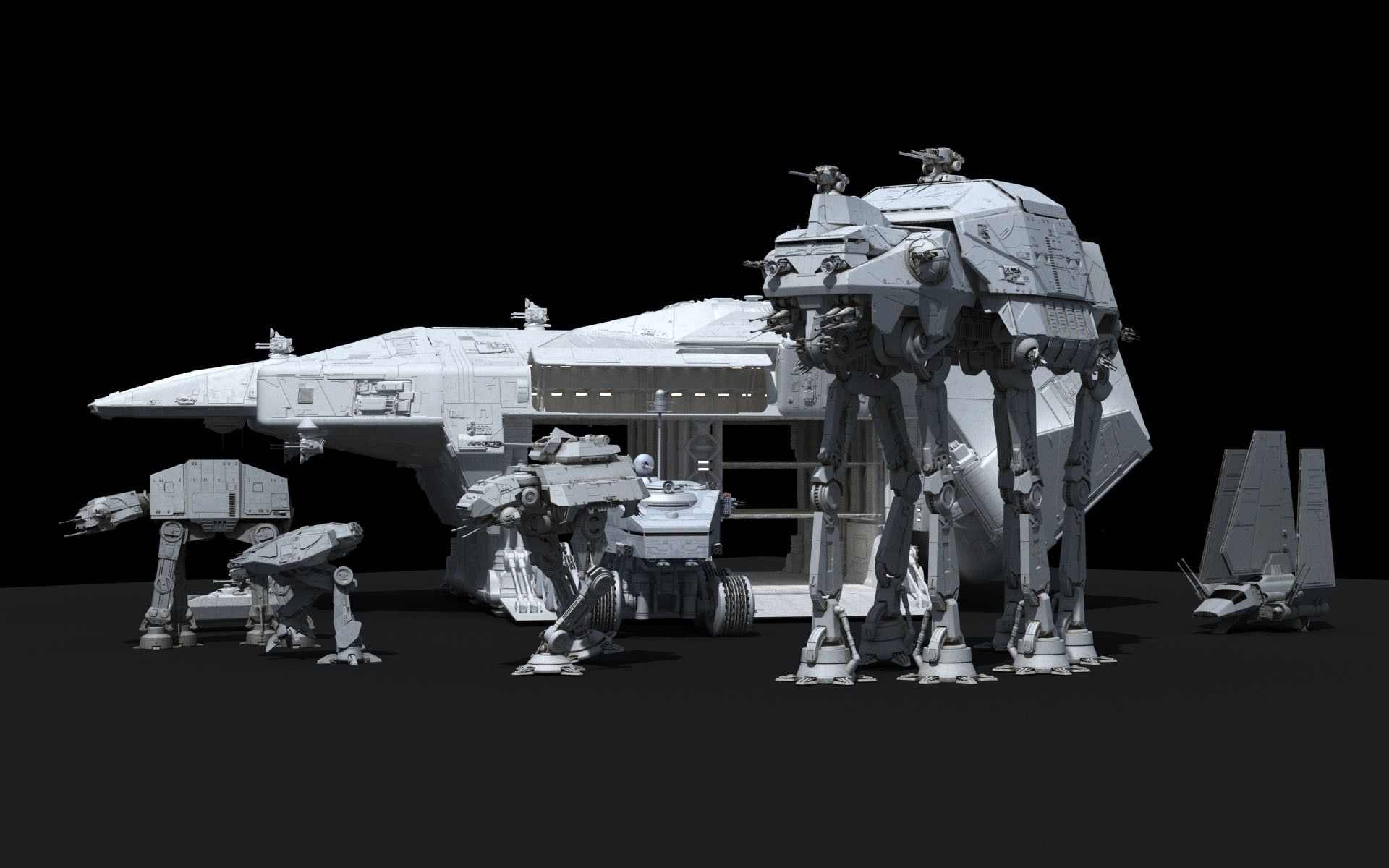 A collection of ground vehicles I've done so far. Star wars ships, Star wars empire, Star wars vehicles