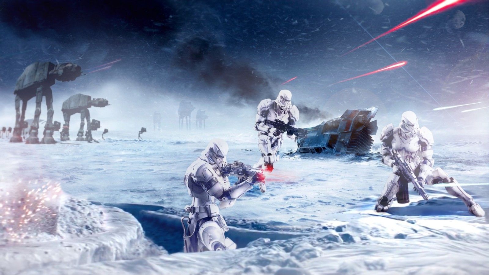 #Galactic Empire, #Hoth, #stormtrooper, #snow, #Star Wars, wallpaper. Mocah HD Wallpaper