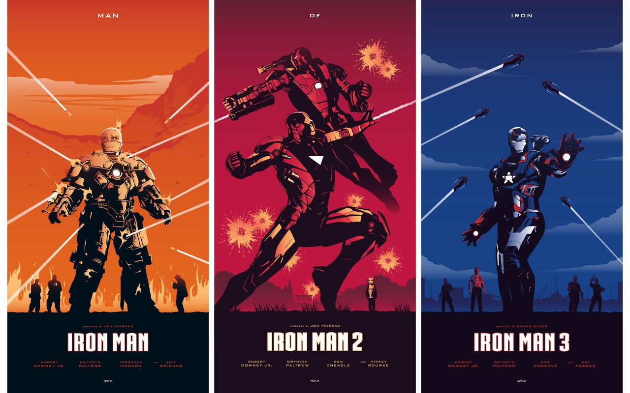 Marvel Comics Iron Man wallpaper and 3 illustration collage, movies • Wallpaper For You HD Wallpaper For Desktop & Mobile