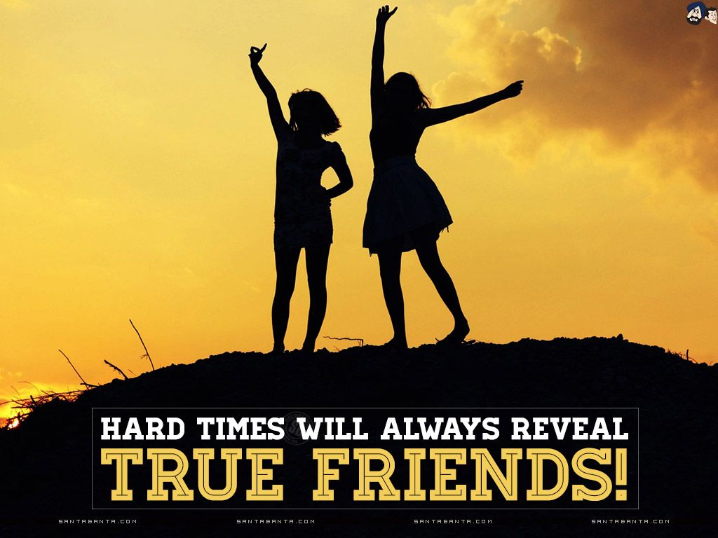 True Friends Friendship Quote HD Wallpaper