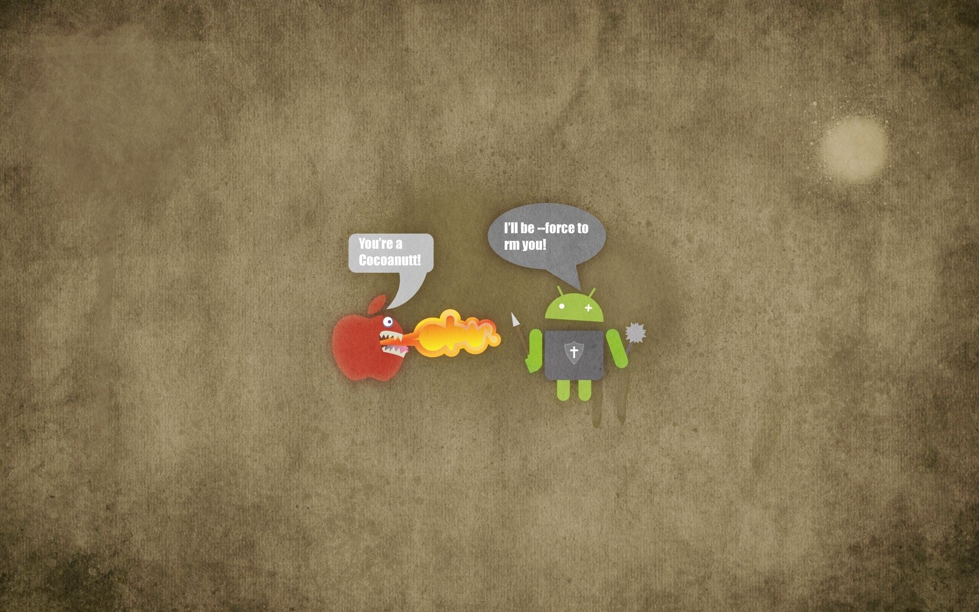 Android Apple Funny wallpaperx1200