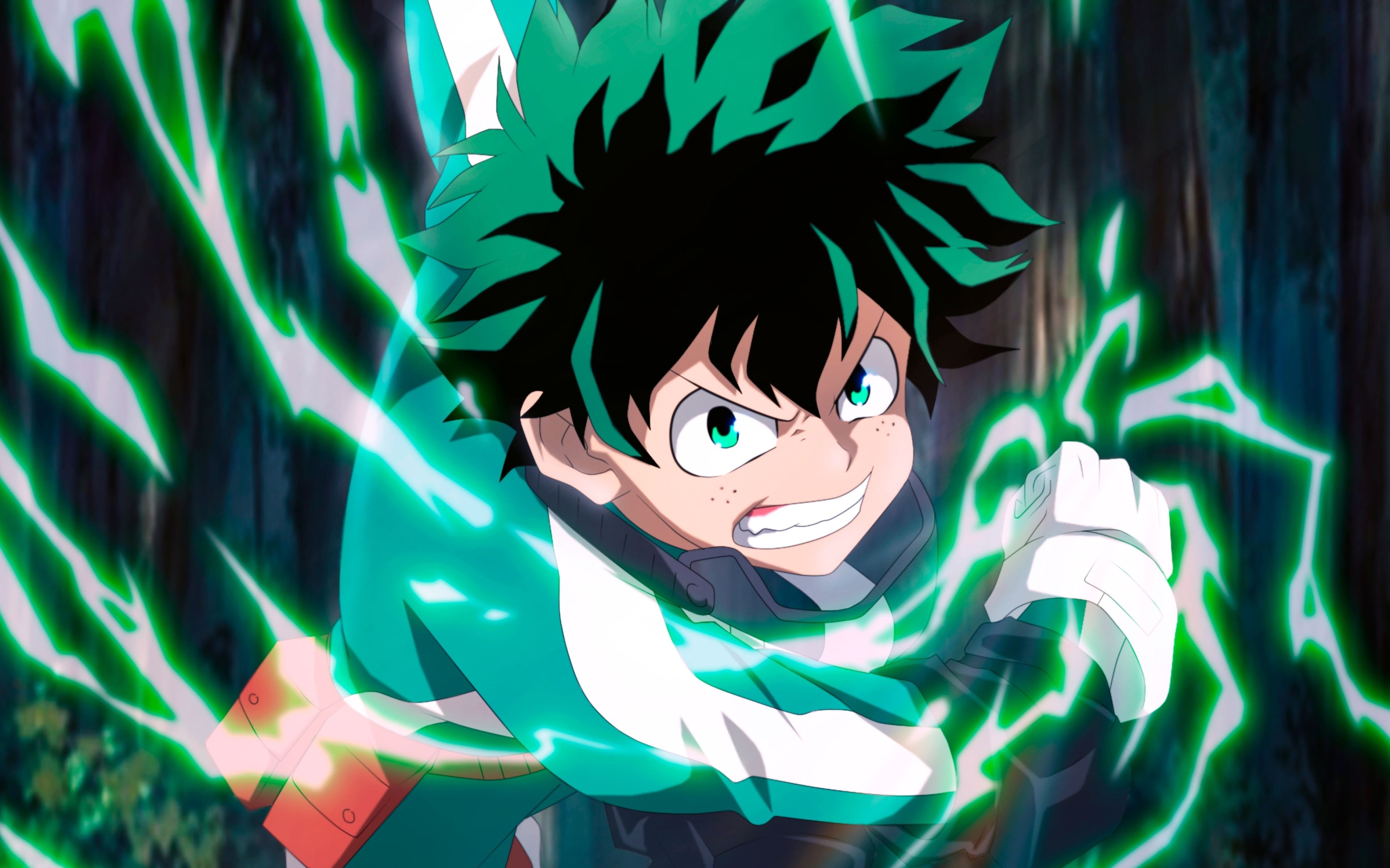 4k, Izuku Midoriya, Green Lightning, Boku No Hero Academia, Midoriya HD Wallpaper