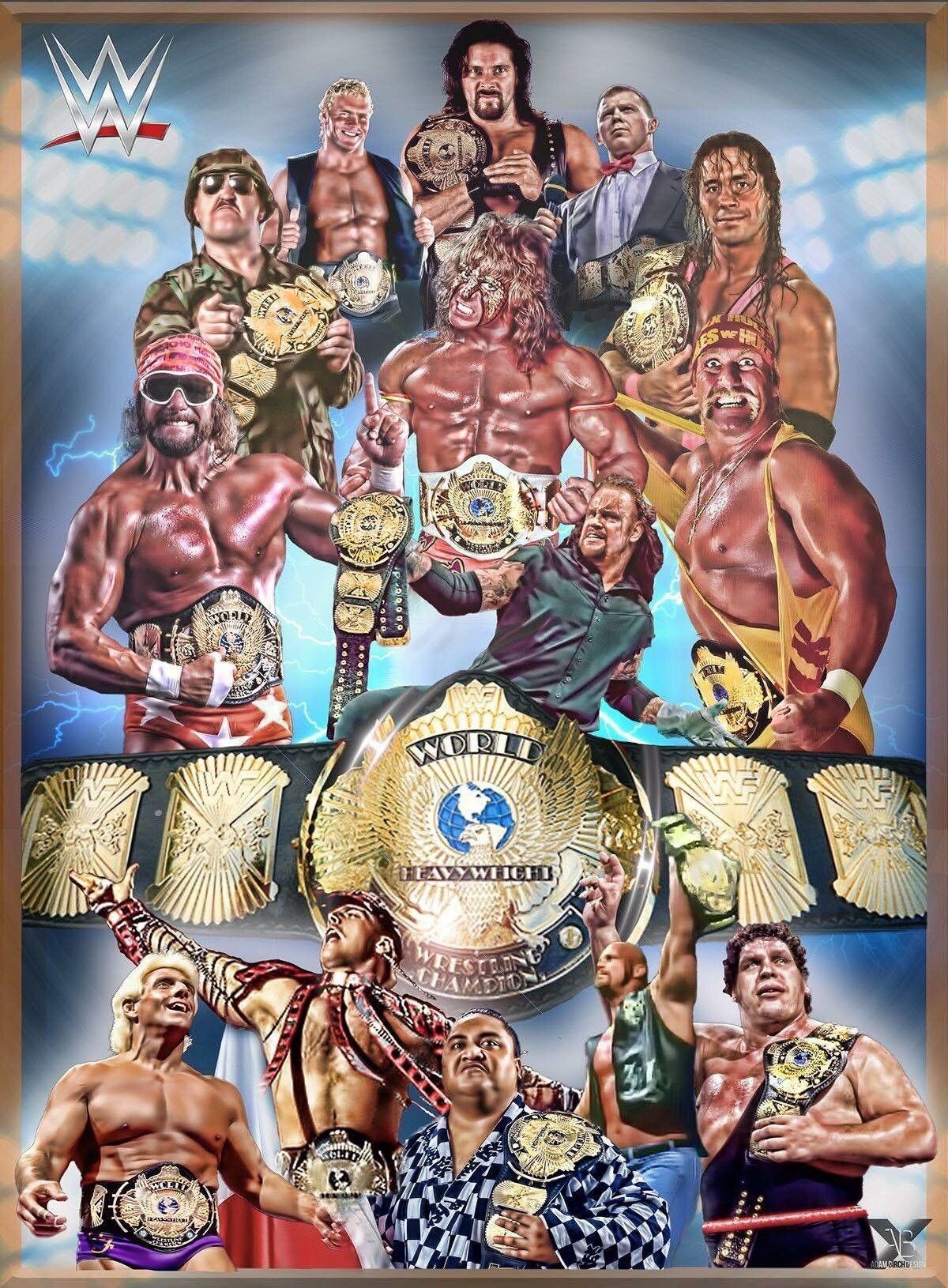 WWF Winged Eagle Championship Title Belt Champions by Adam Birch. Wwf superstars, Wrestling posters, Wrestling wwe