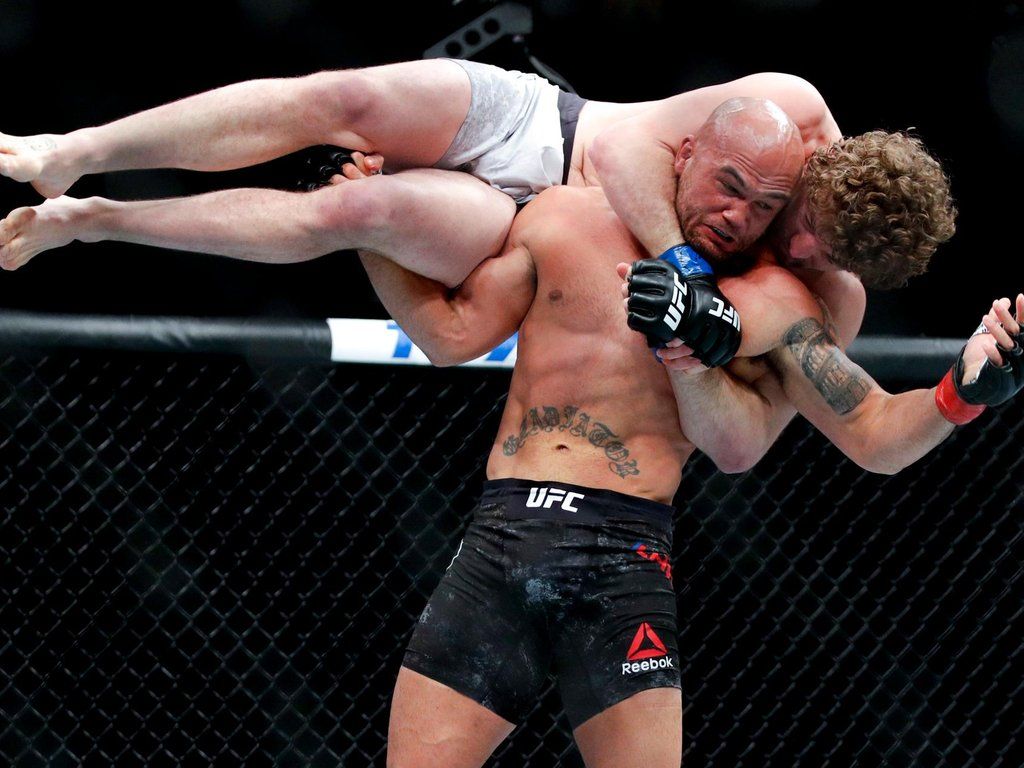 The National Sport Scenes Akin To A Rocky Movie, Ben #Askren Overcame A First Minute Beating To Win On His #UFC Debut Against Robbie Lawler At #UFC235. #askrenvslawler