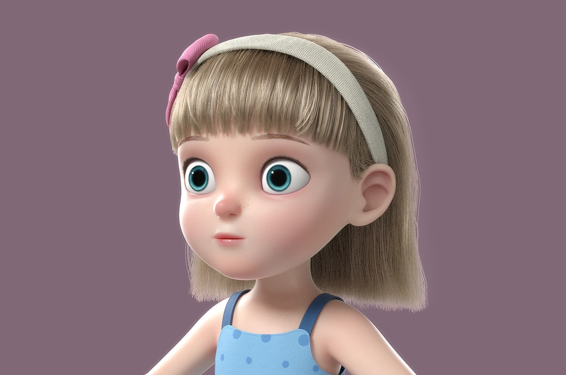 Cartoon Girl Rigged 3D child. CGTrader. Girl cartoon, Girl cartoon characters, 3D cartoon girl rigged