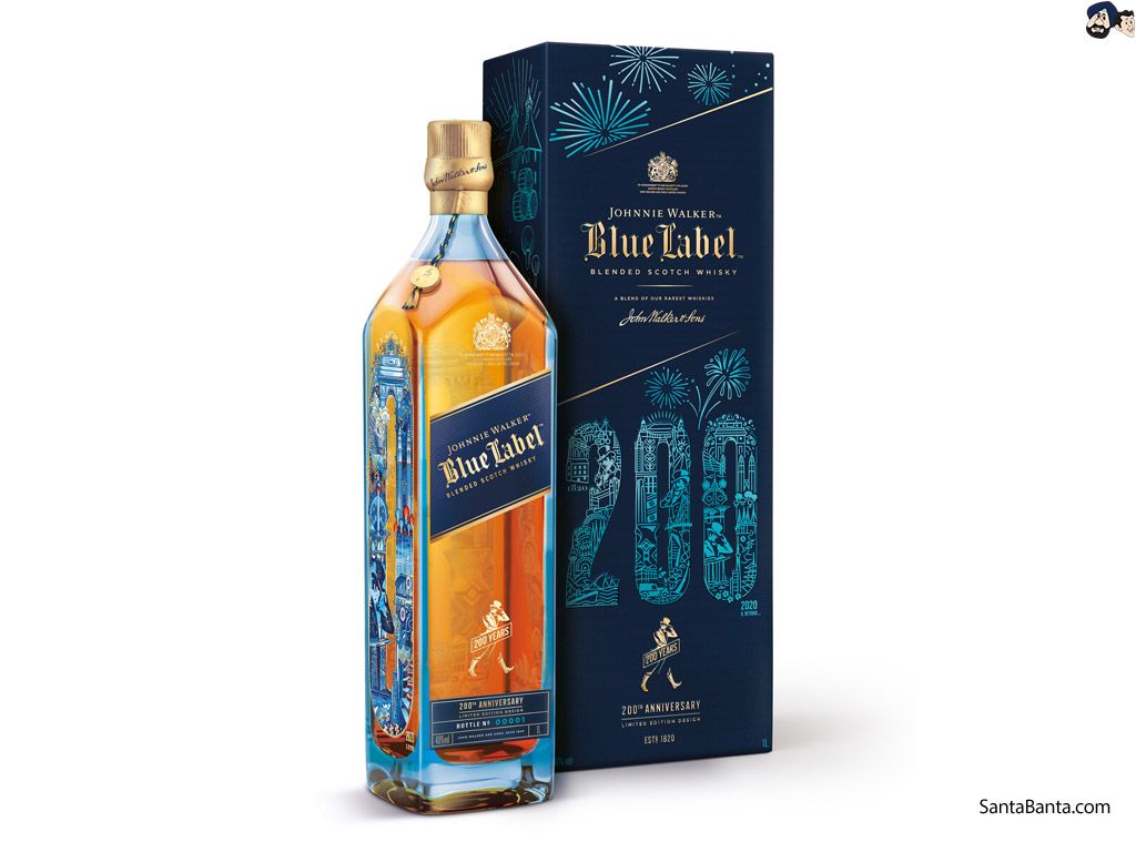 Johnnie Walker Blue Label Scotch Whisky anniversary edition