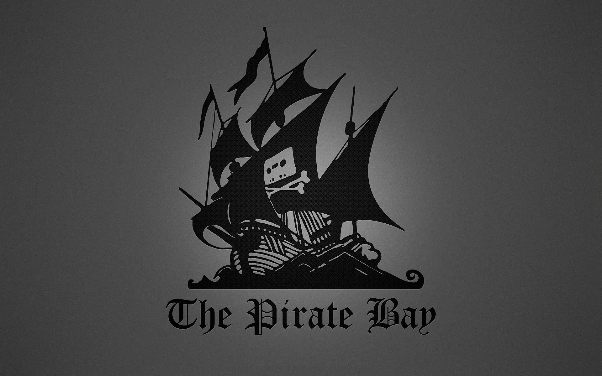 Wallpaper, illustration, sailing ship, simple background, logo, graphic design, pirates, piracy, poster, brand, calligraphy, The Pirate Bay, computer wallpaper, black and white, monochrome photography, font 1920x1200