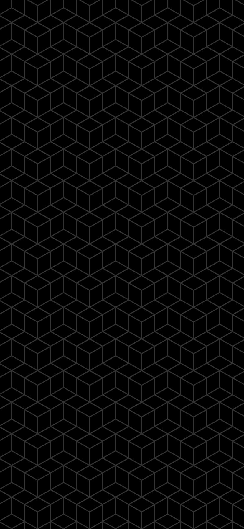 Geometric Cubes in Black Wallpaper