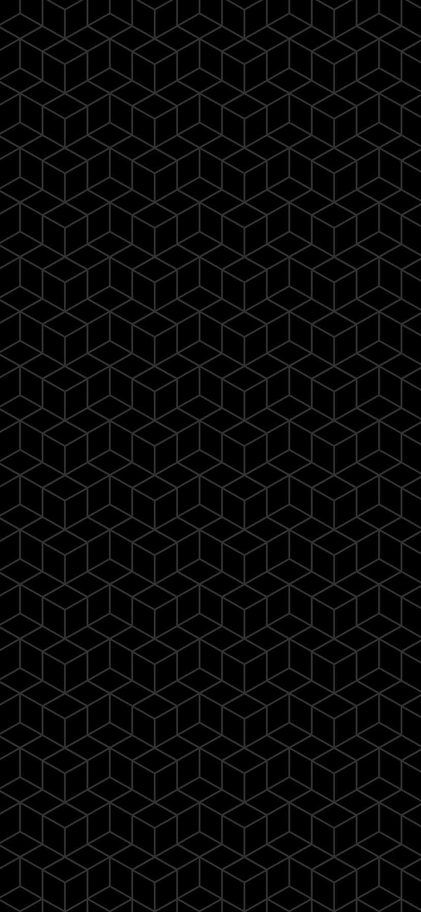Geometric Cubes in Black Wallpaper