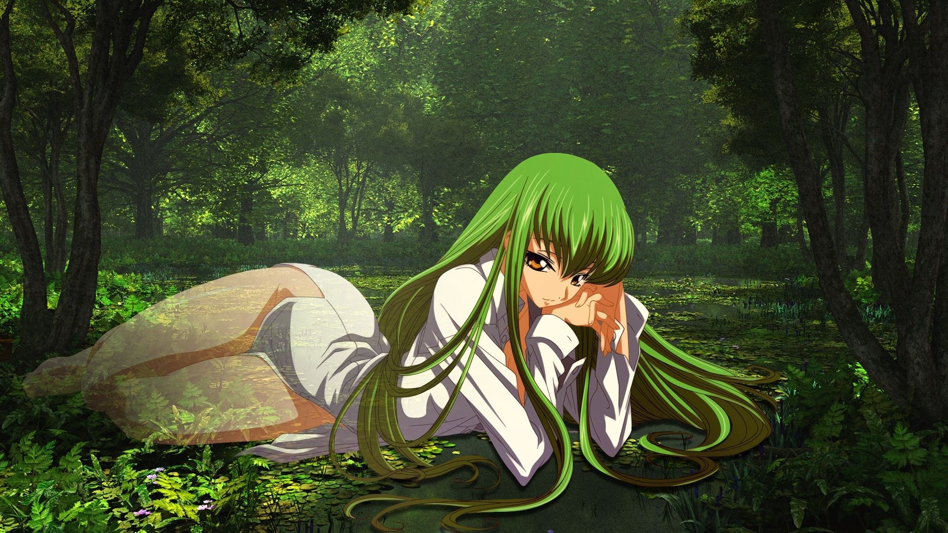 Aesthetic Wallpaper Green Anime