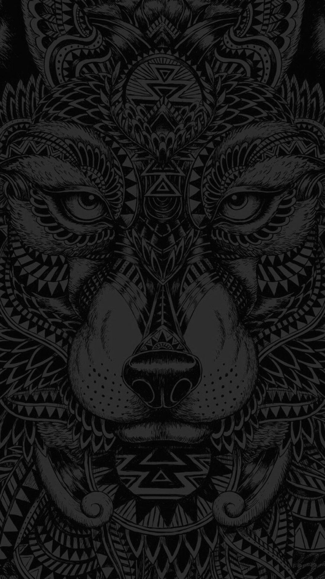 Black Wolf iPhone 6 & 6s Wallpaper #patterns #geometry #wallpaper (2021)