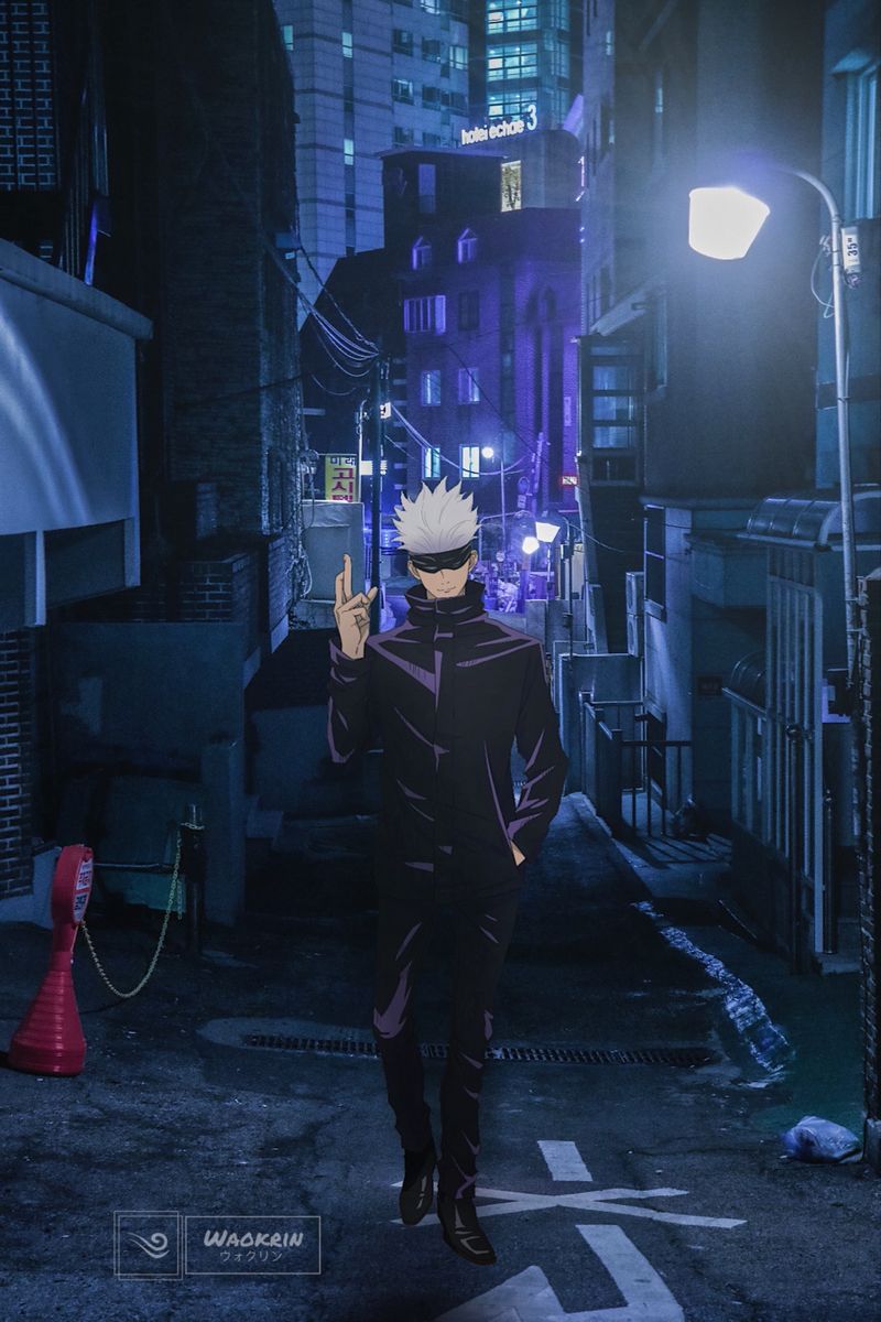 Gojo in the City. Jujutsu, Bleach anime ichigo, Cool anime wallpaper