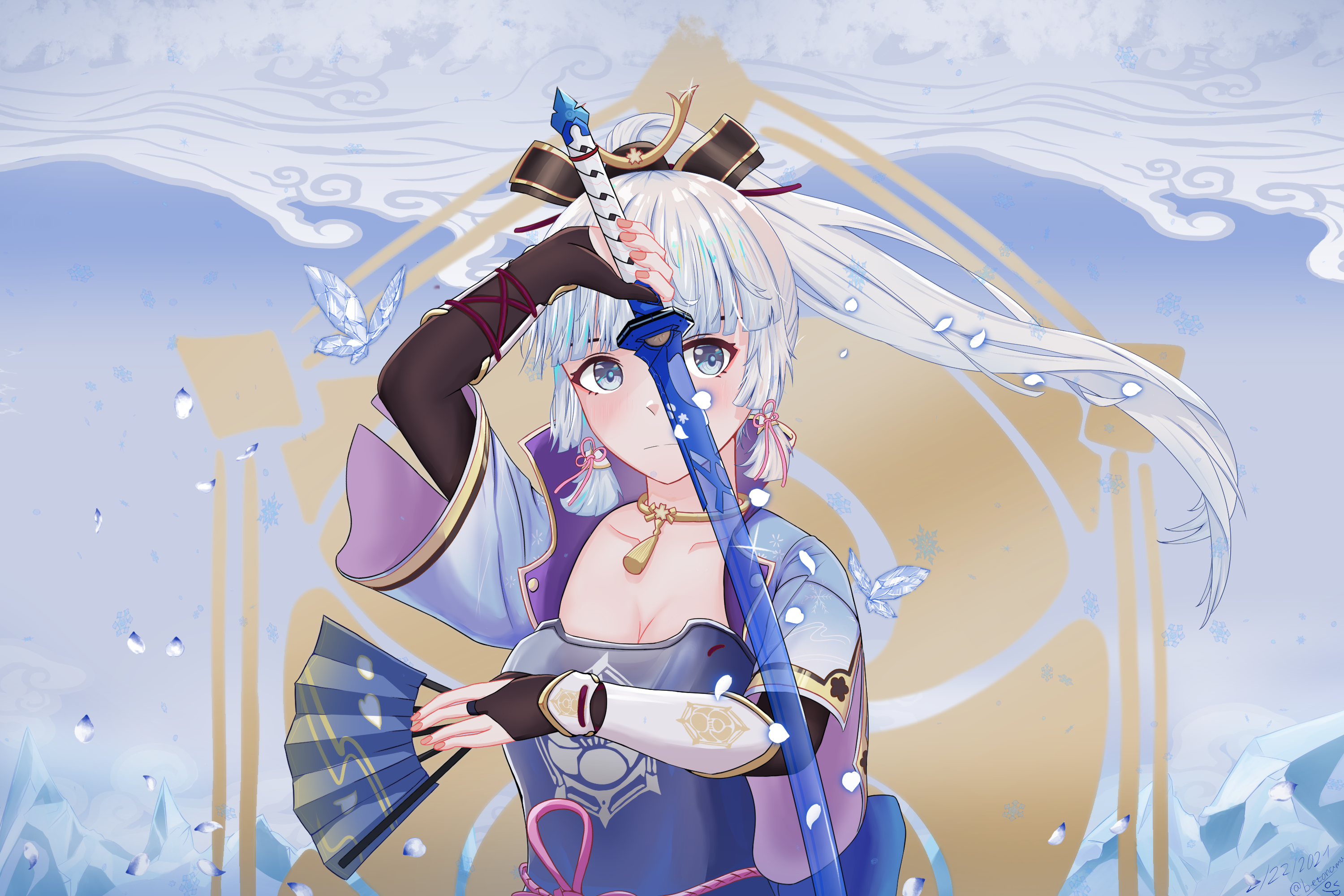 Kamisato Ayaka HD Wallpaper