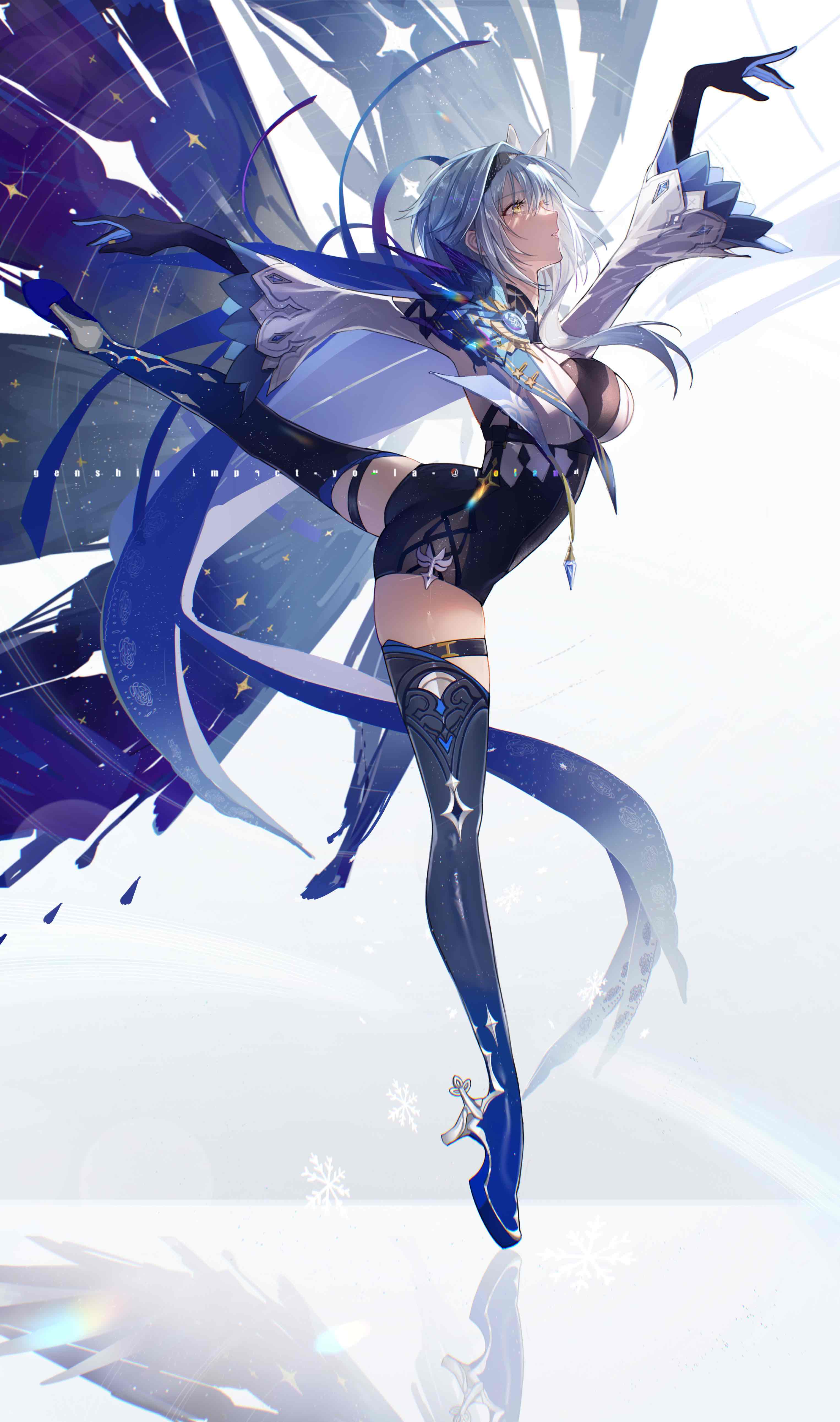 Anime Girls Genshin Impact Eula Genshin Impact Yolanda Wallpaper:3052x5165