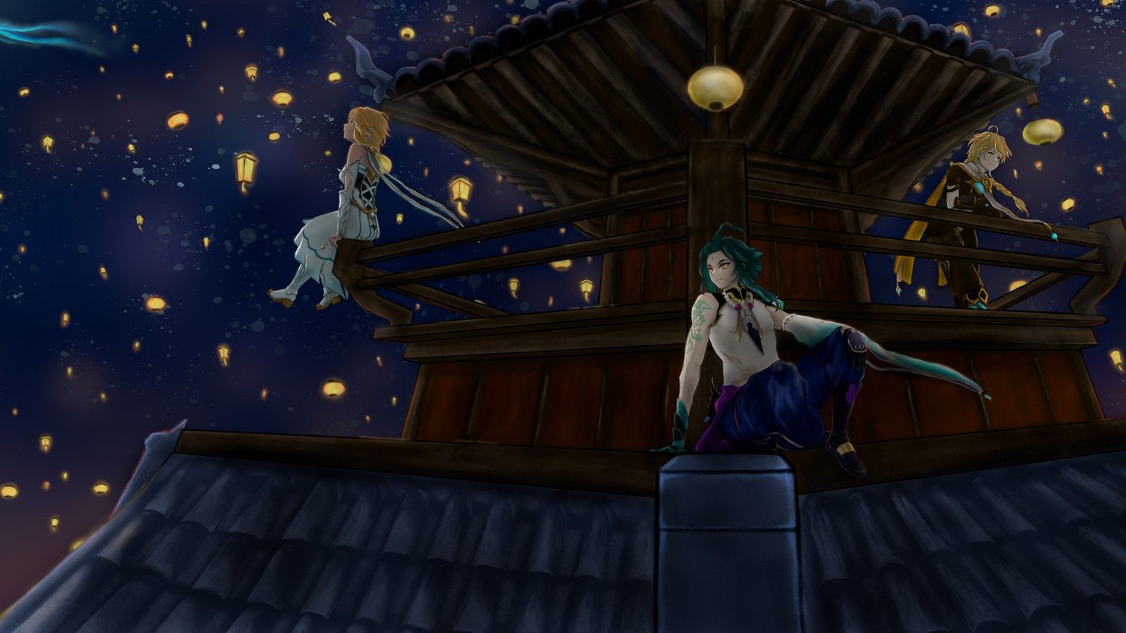 Aether Lumine Xiao 4K HD Genshin Impact Wallpaper