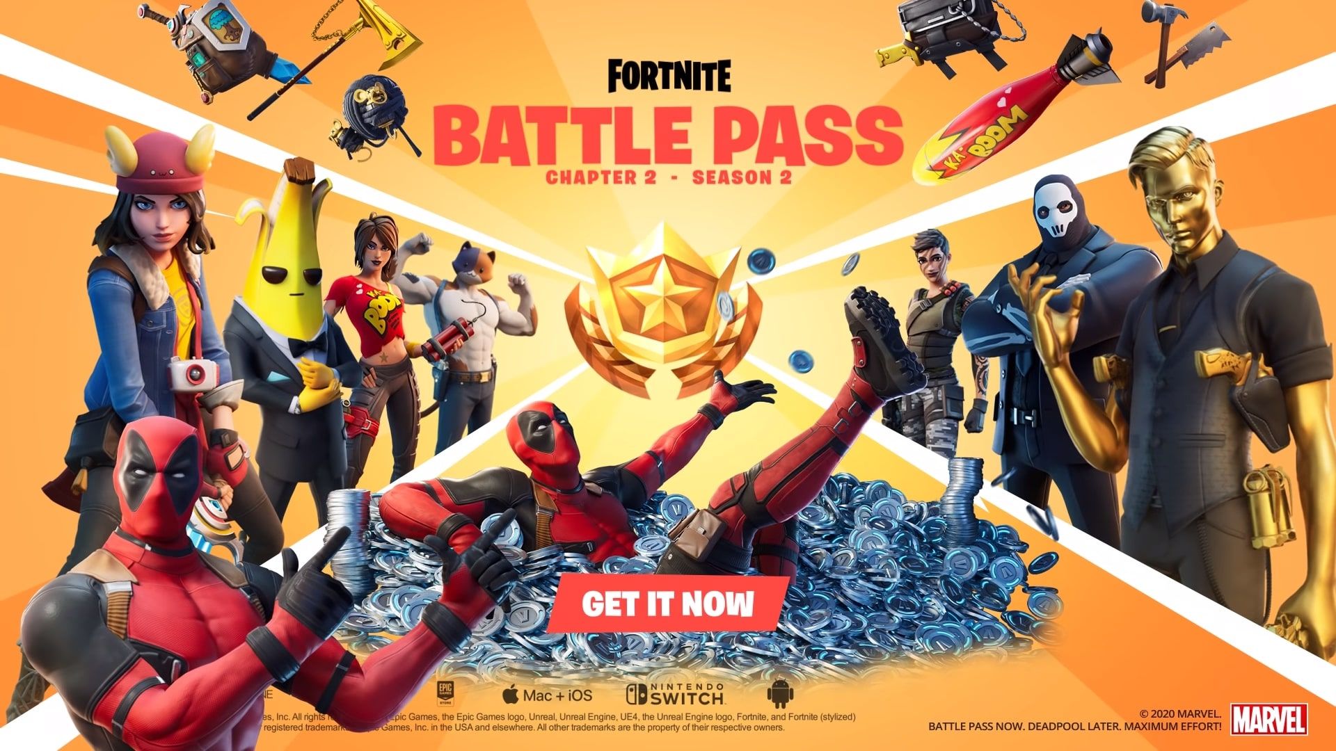Deadpool joins Fortnite as surprise new battle pass outfit for Season 2