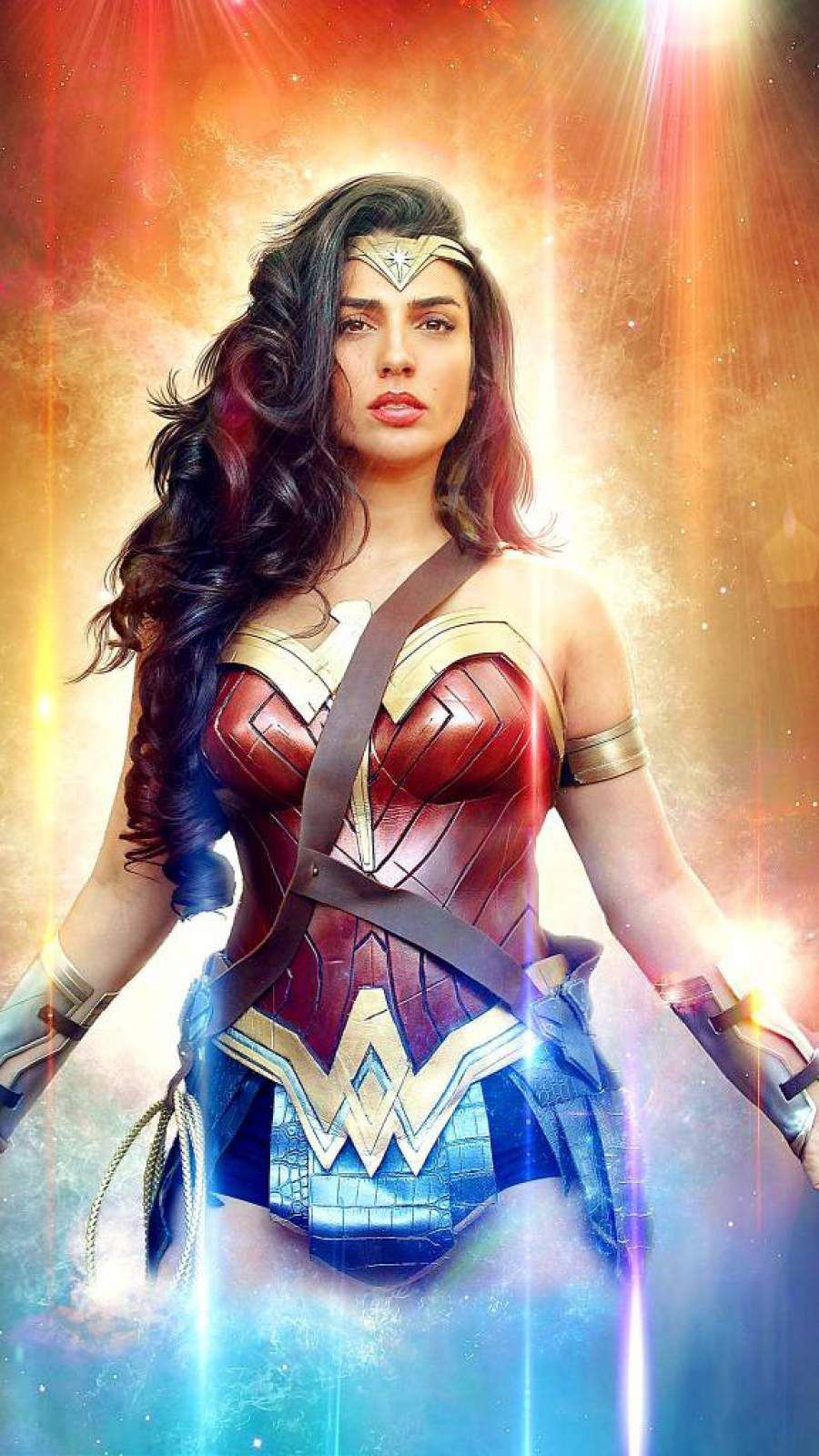 iPhone Wallpaper for iPhone iPhone 8 Plus, iPhone 6s, iPhone 6s Plus, iPhone X and iPod Touch High Quality Wal. Wonder woman cosplay, Wonder woman, Comic girl