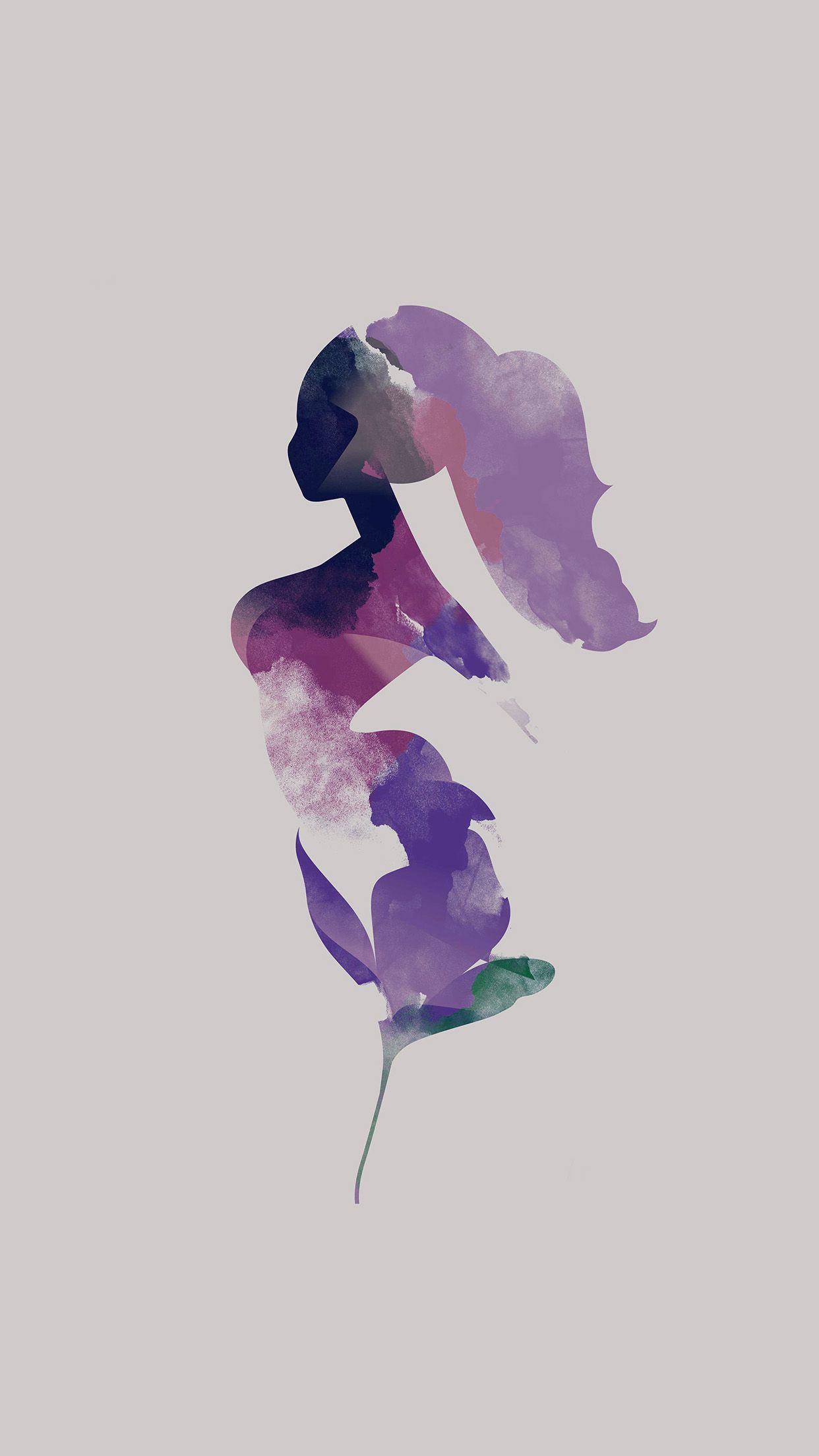 iPhone 6 wallpaper. flower white woman illustration art