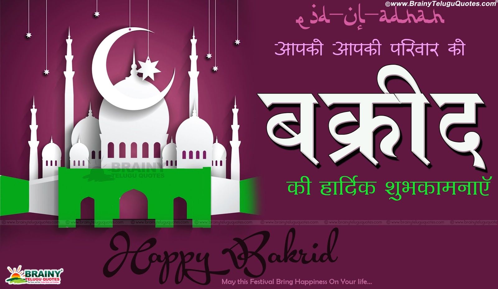 Eid Ul Azha Messages. Bakrid Messages. Bakra Eid Messages. BrainyTeluguQuotes.comTelugu Quotes. English Quotes. Hindi Quotes. Tamil Quotes. Greetings