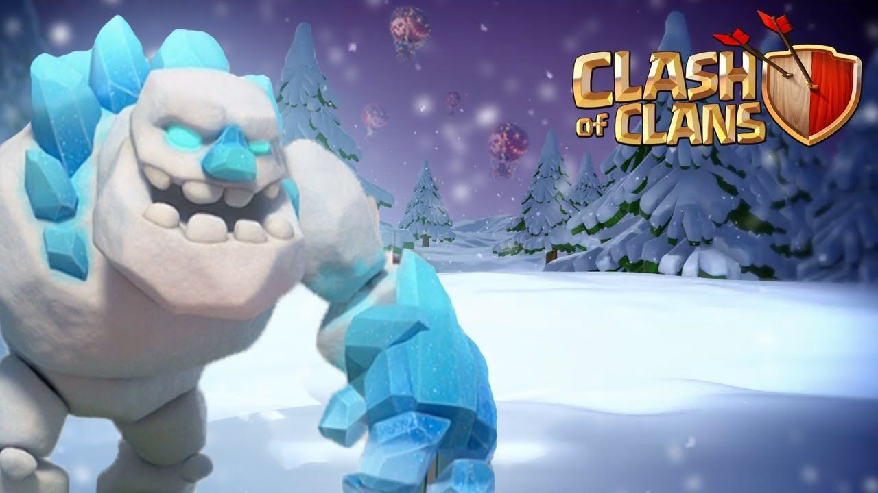 Brand New Ice Golem Winter Update Clash of Clans