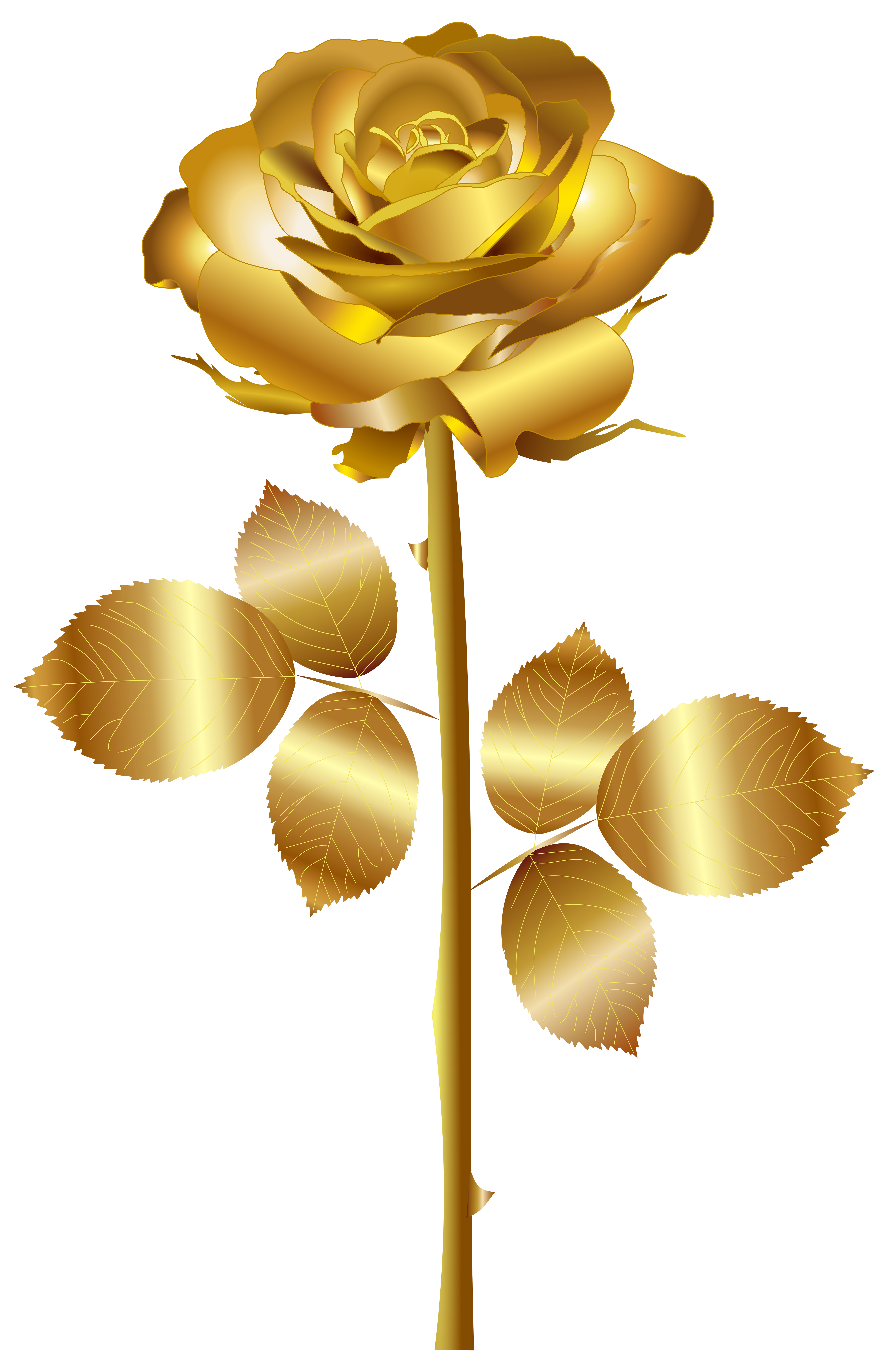 Gold Rose PNG Clip Art Image​-Quality Image and Transparent PNG Free Clipart