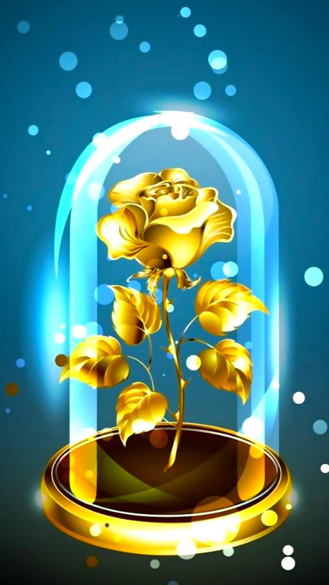 Golden Rose APUS Live Wallpaper for Android