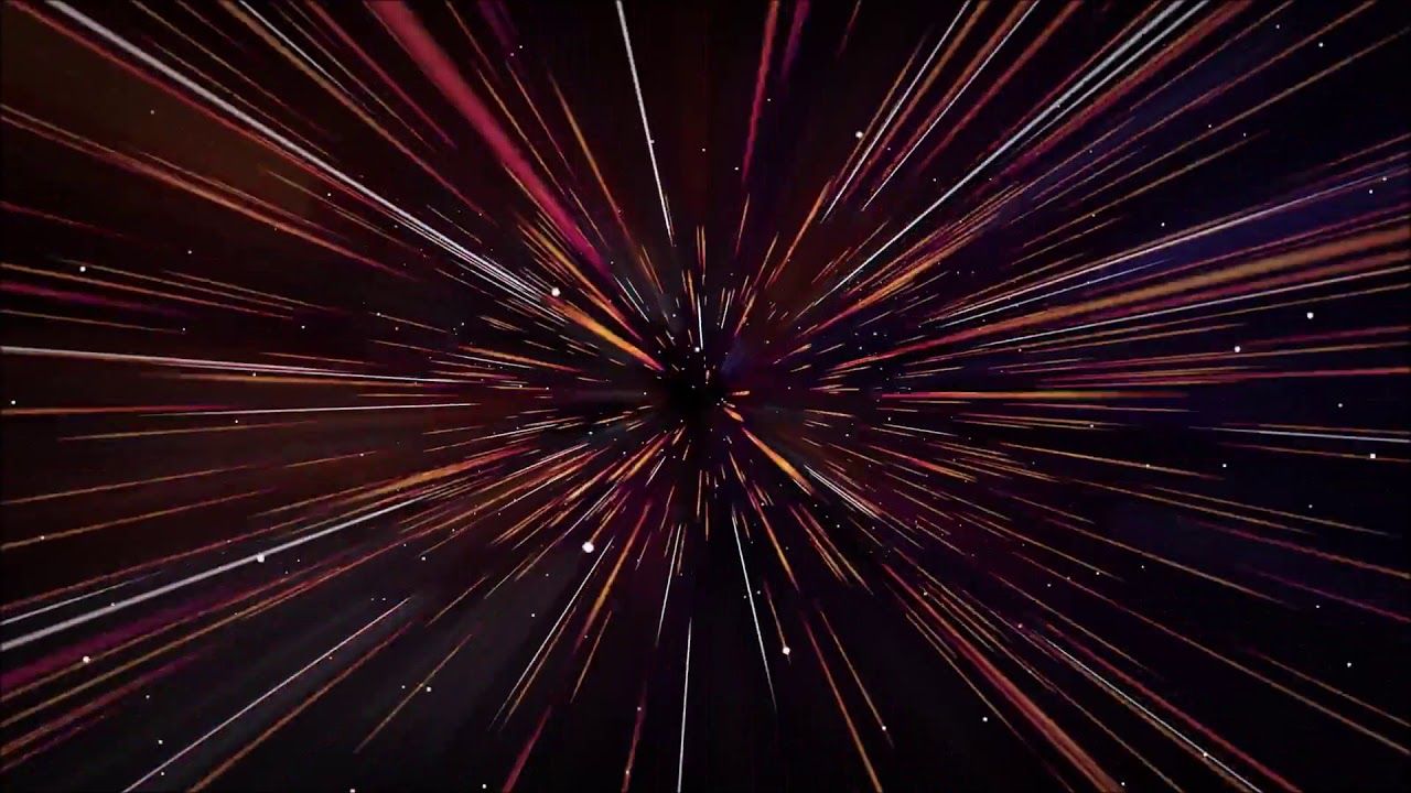 SPACE TRAVEL with SPEED OF LIGHT ANIMATION. Relaxing SCREENSAVER/ WALLPAPER