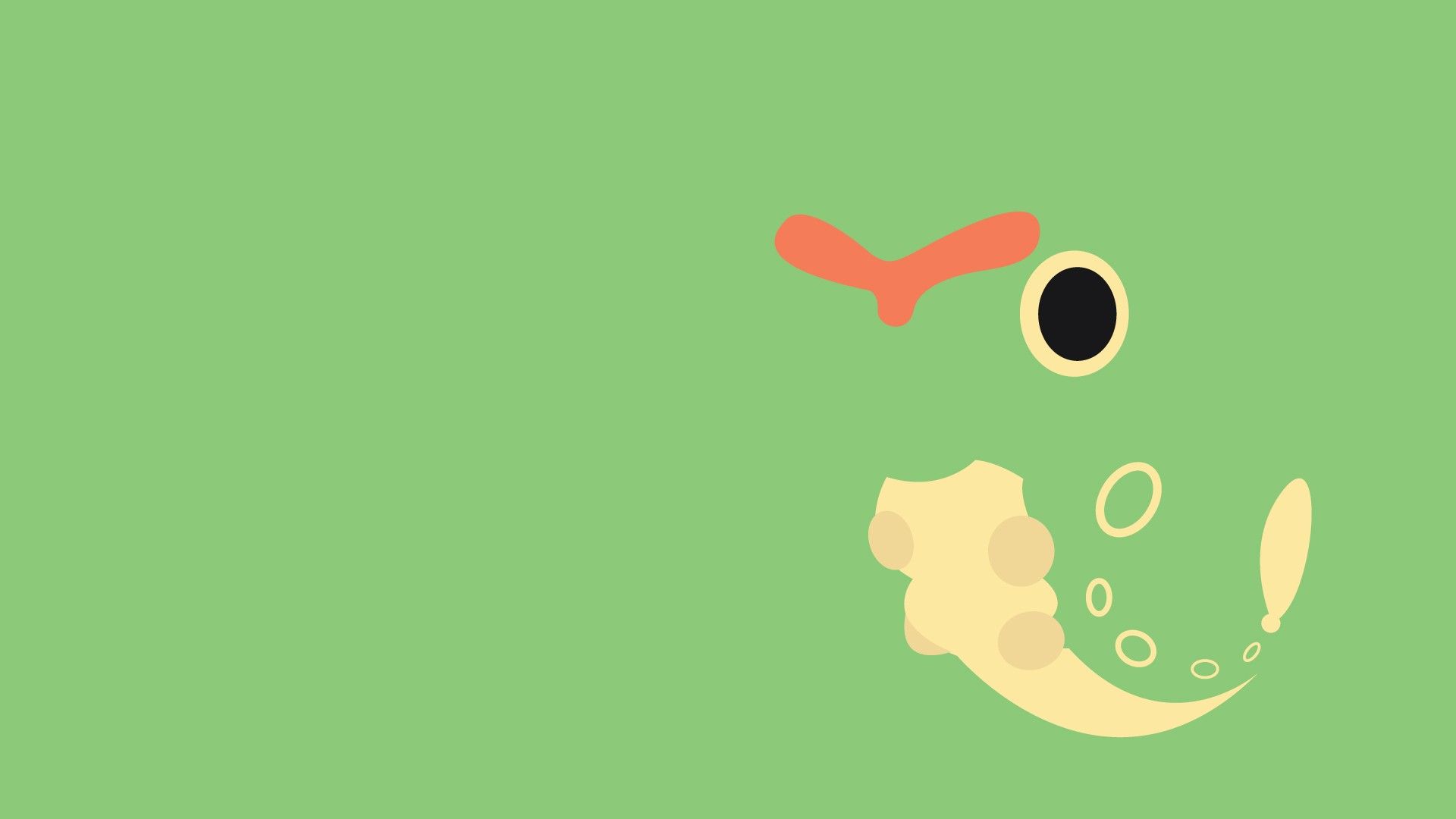 Wallpaper, 1920x1080 px, green, minimalism, pokemon, Weedle 1920x1080