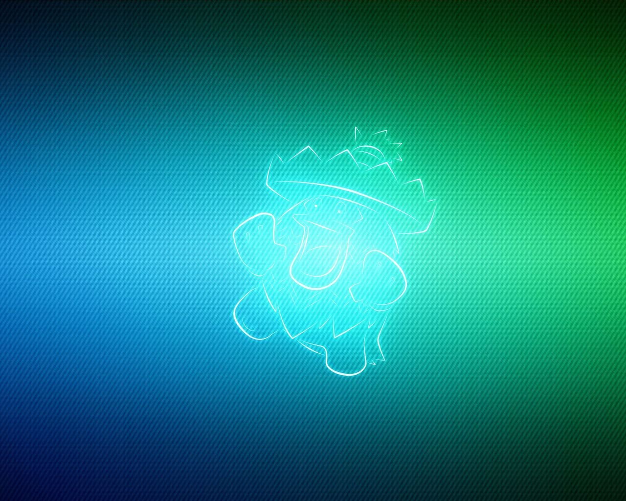 Download wallpaper 1280x1024 pokemon, bright, green, blue, ludicolo standard 5:4 HD background