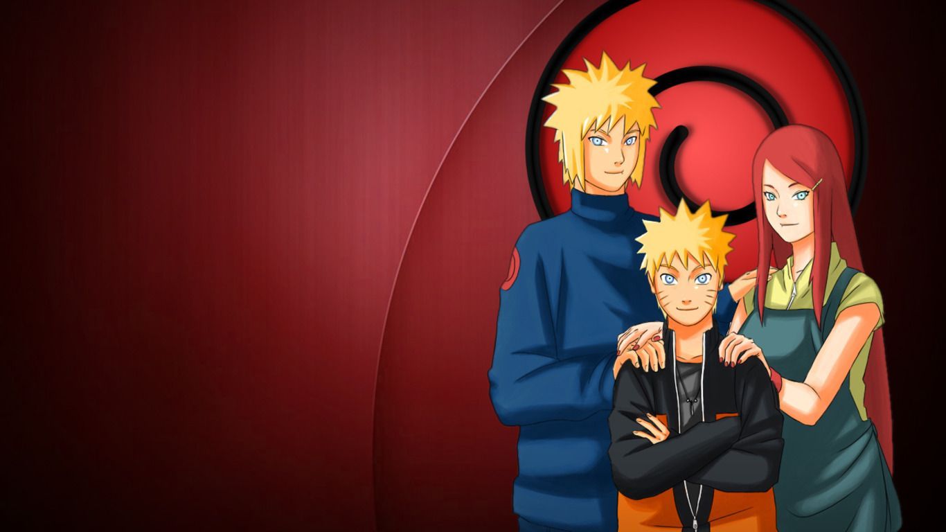 Naruto With His Mom And Dad