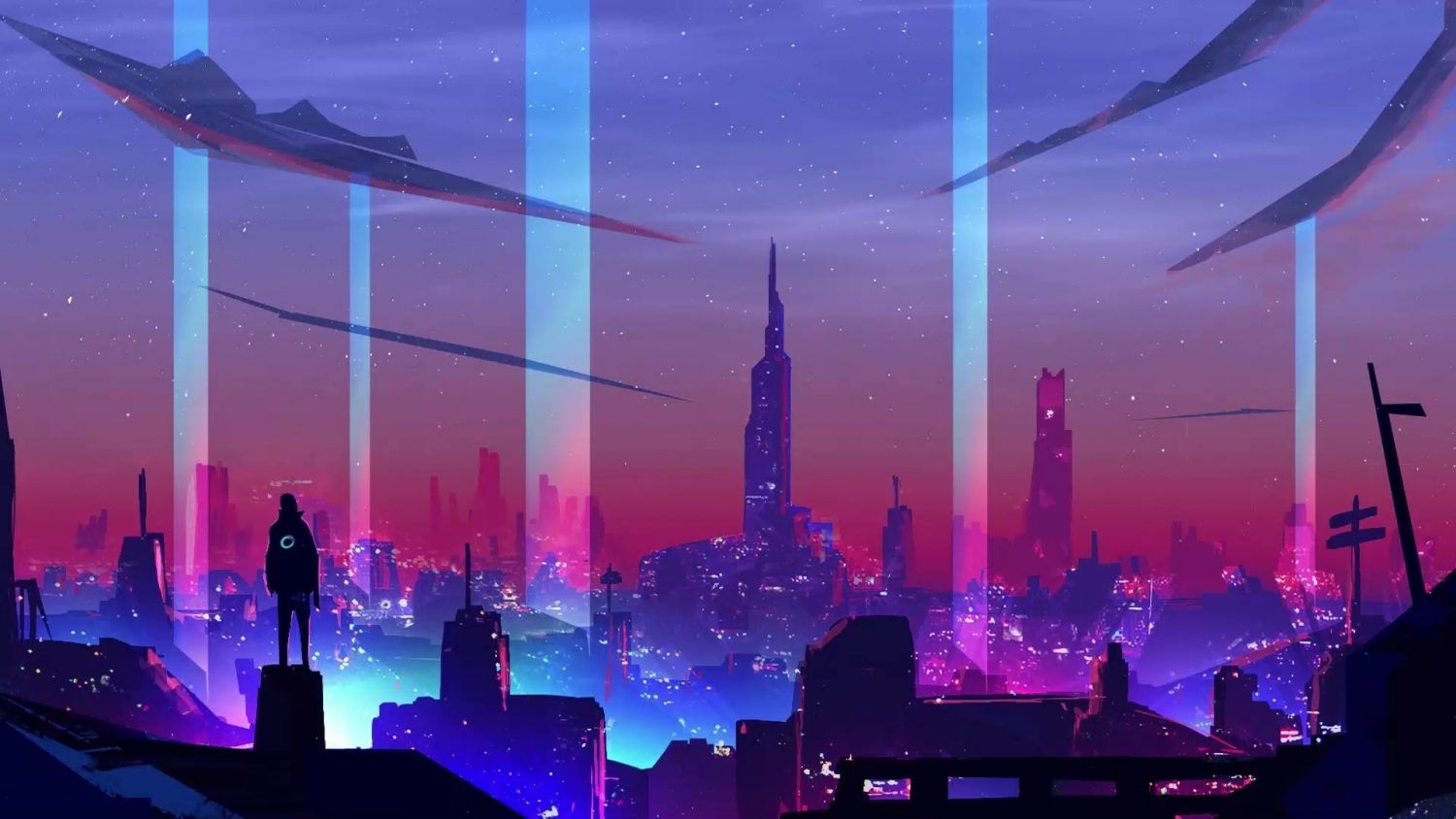 Neon Anime Town Wallpapers - Wallpaper Cave