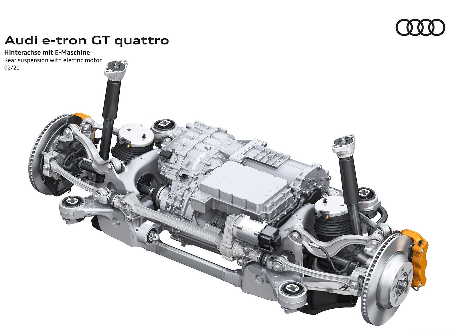 2022 Audi E Tron GT Quattro Rear Suspension With Electric Motor Wallpaper (103)