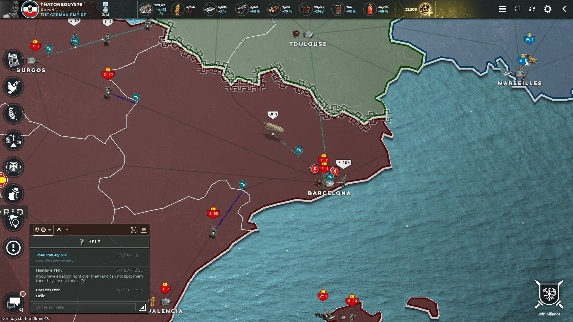 I can't spot Enemy troops. 1914 Game Discussion