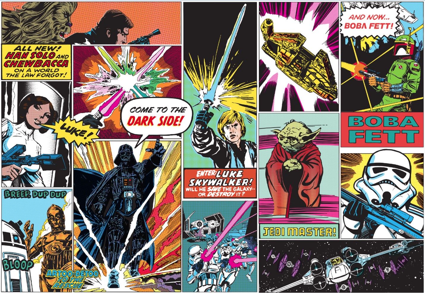 Star Wars Mural Wallpaper Wars Comic Mural Usa