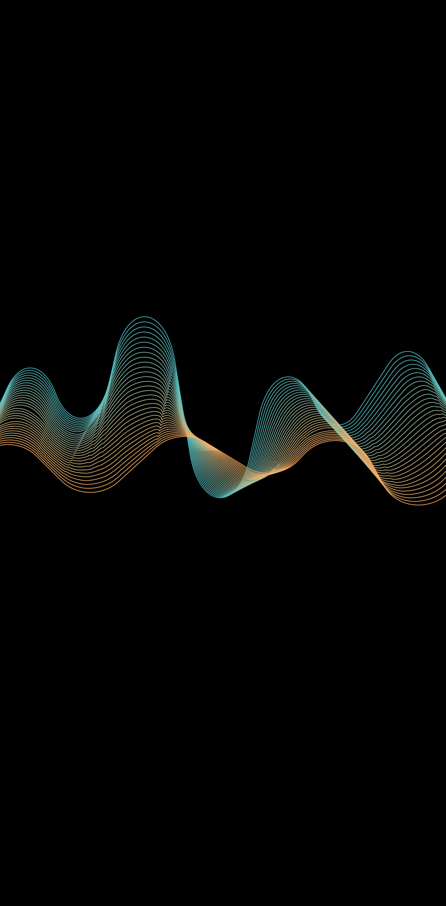 Colorful waveform wallpaper for iPhone