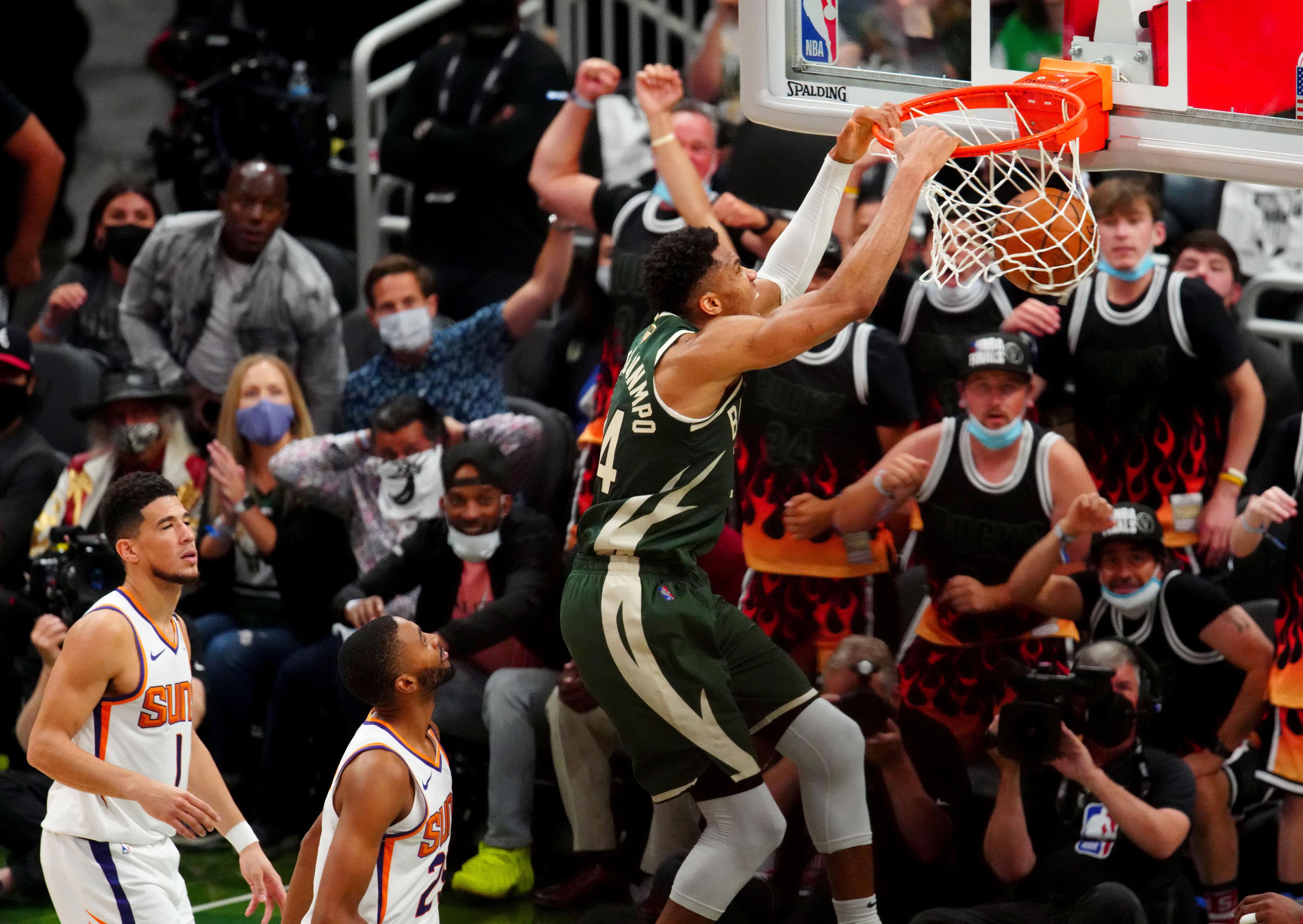 Giannis, Bucks get boost at home, rout Suns in Game 3 of NBA Finals. GMA News Online