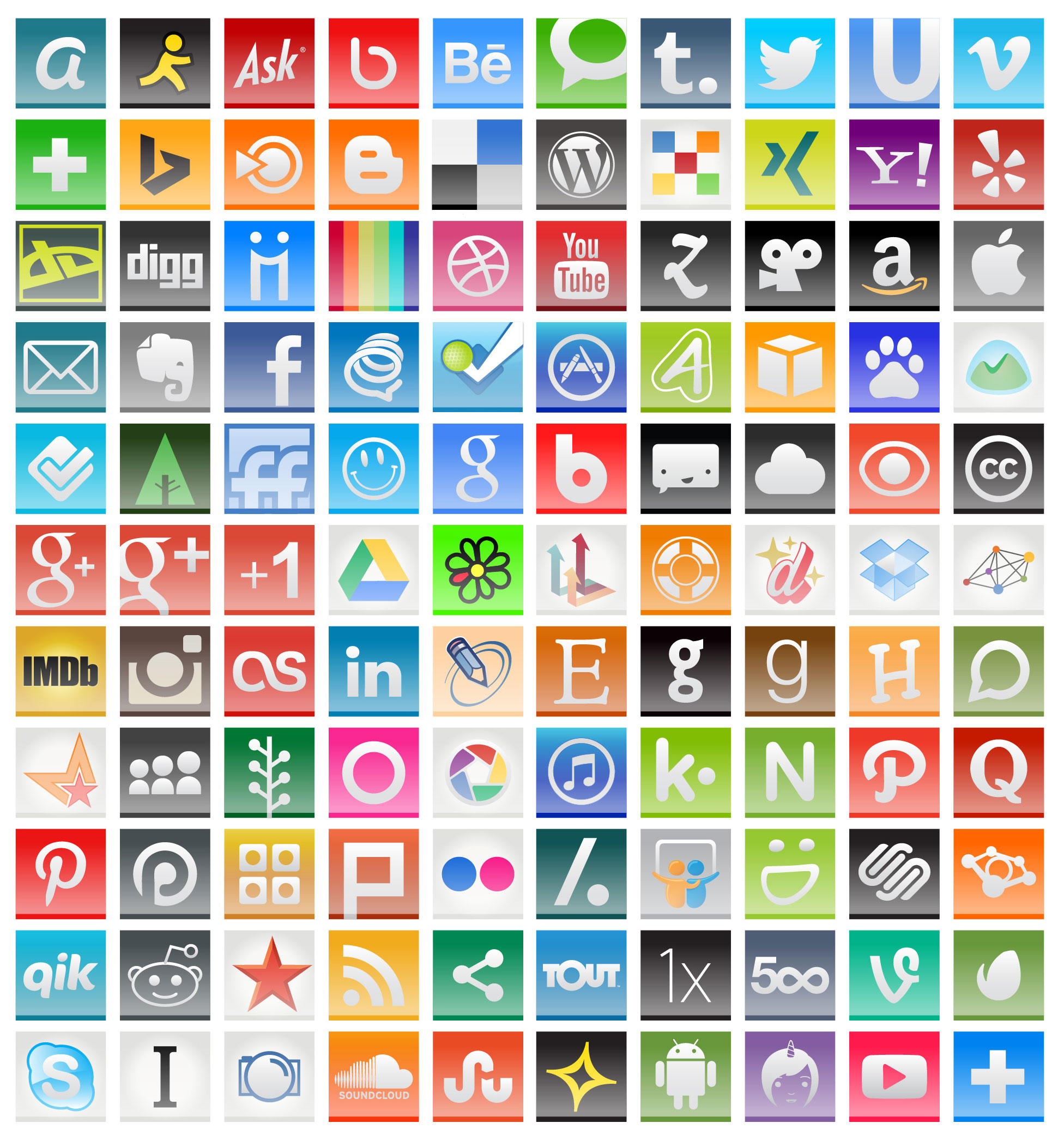 Logos social and names media Media Logos