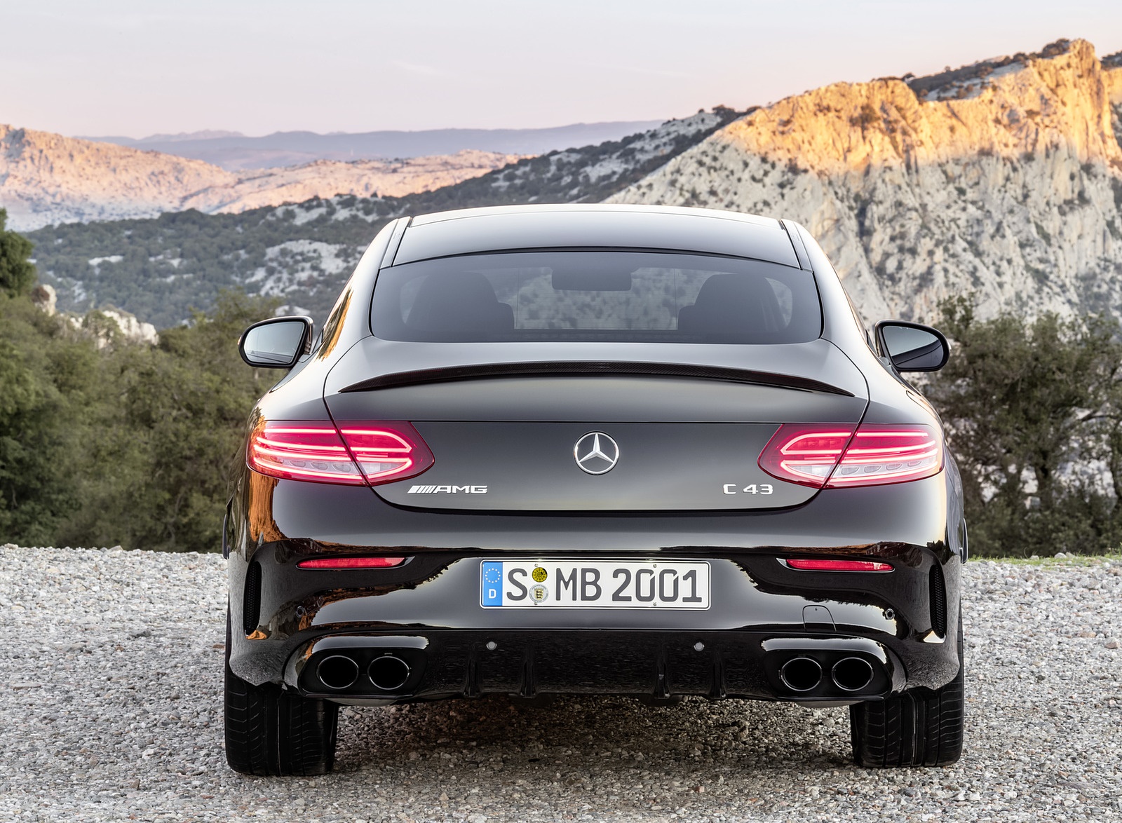 Mercedes AMG C43 Coupe 4MATIC Night Package Rear Wallpaper (18)