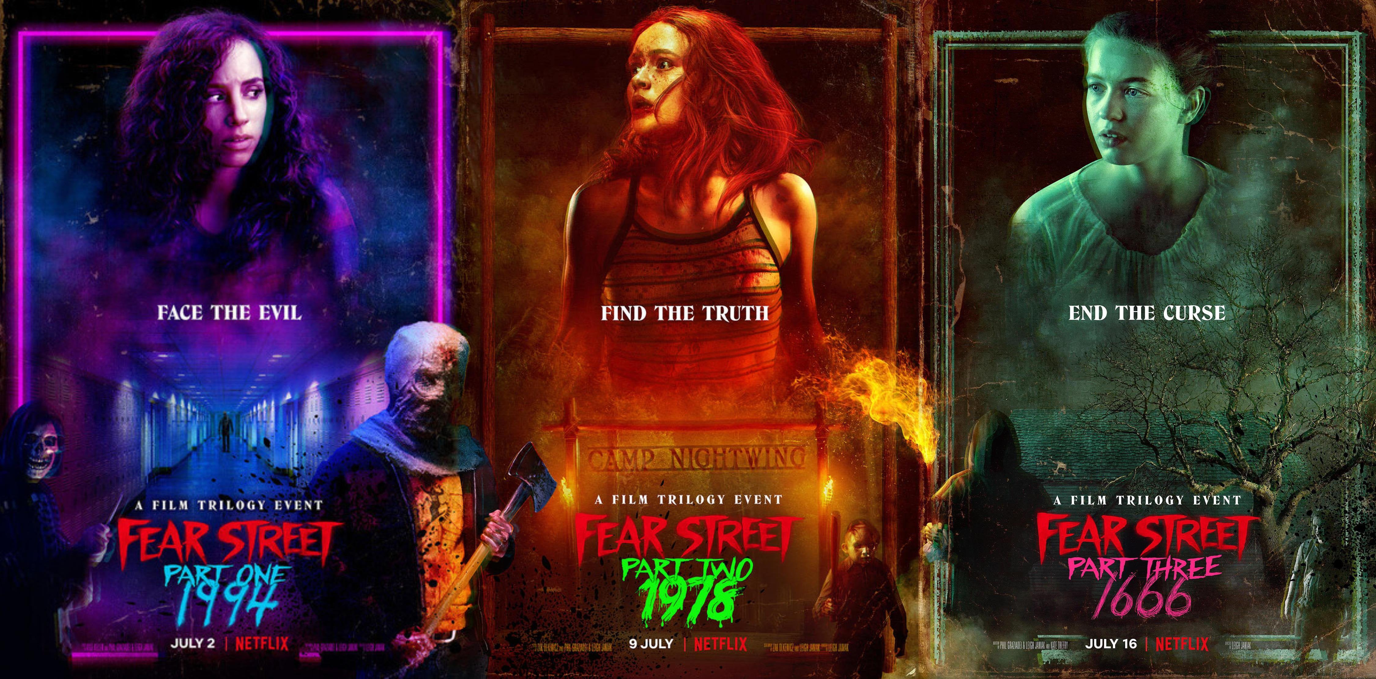 Now that all three Fear Street films have posters, here they are combined into one image!: movies
